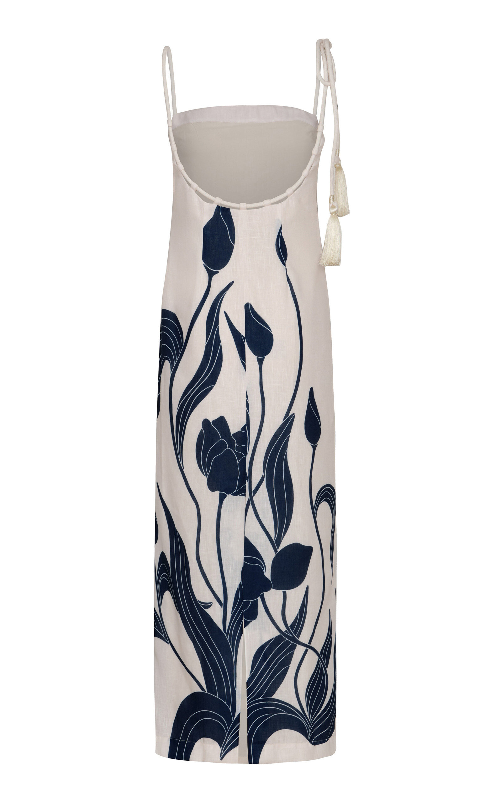 Pasos De Jardin Linen Midi Dress navy - 5