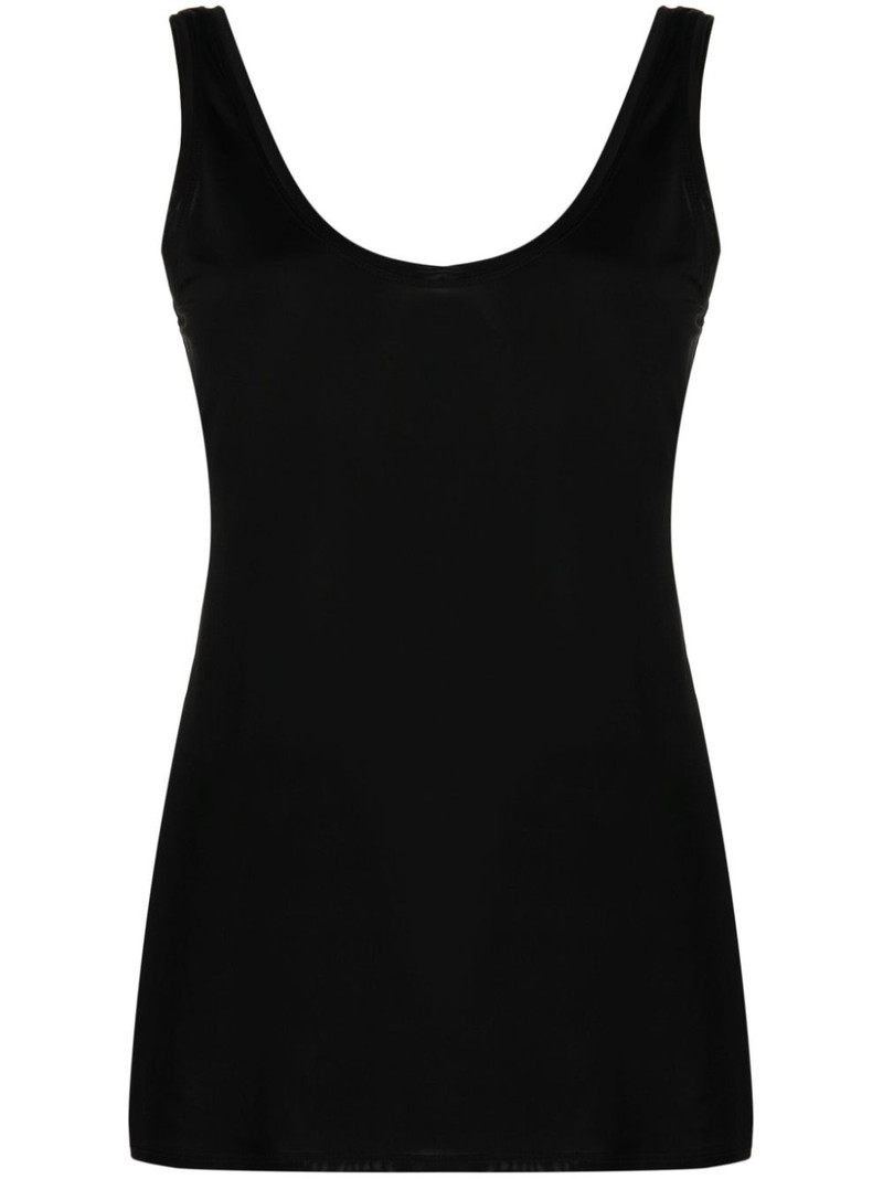 scoop-neck sleeveless top 1