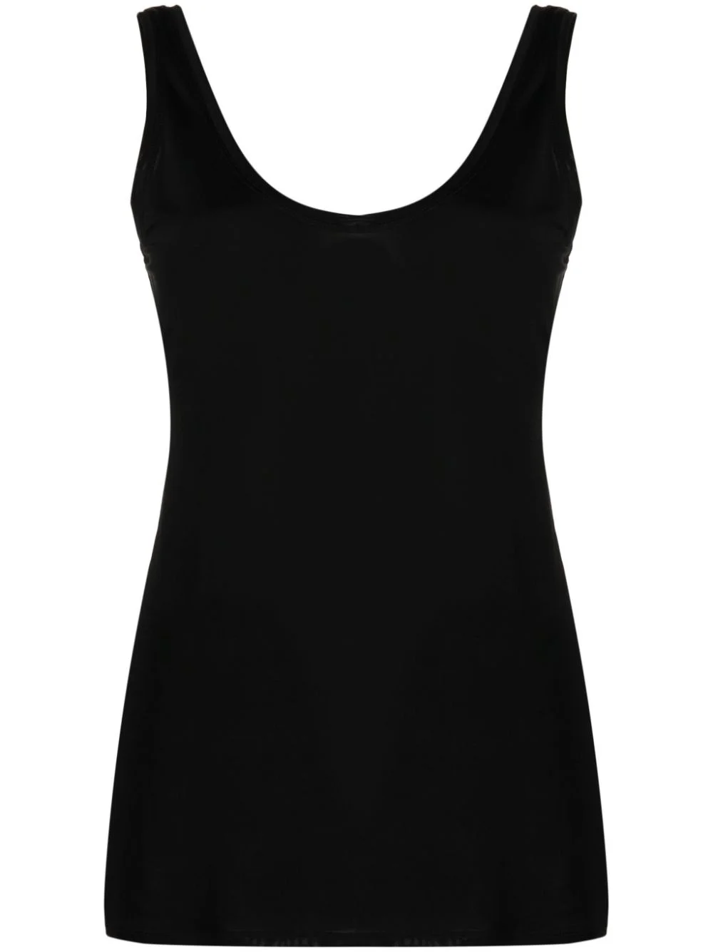 scoop-neck sleeveless top - 1