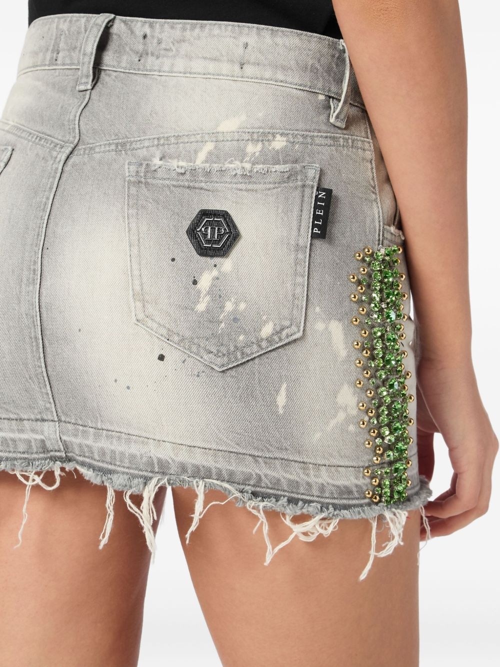 crystal-embellished mini skirt - 5