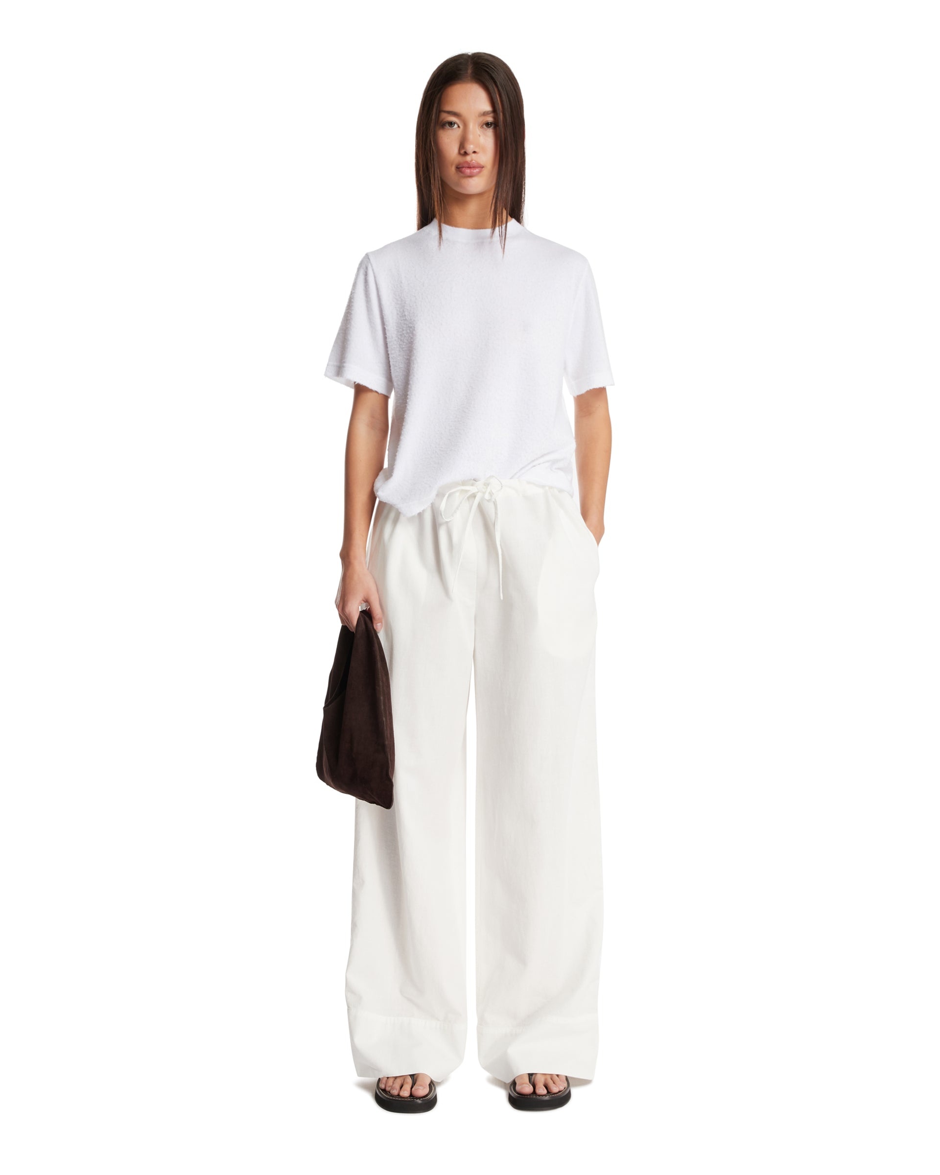 White Earl Cotton Pants - 2