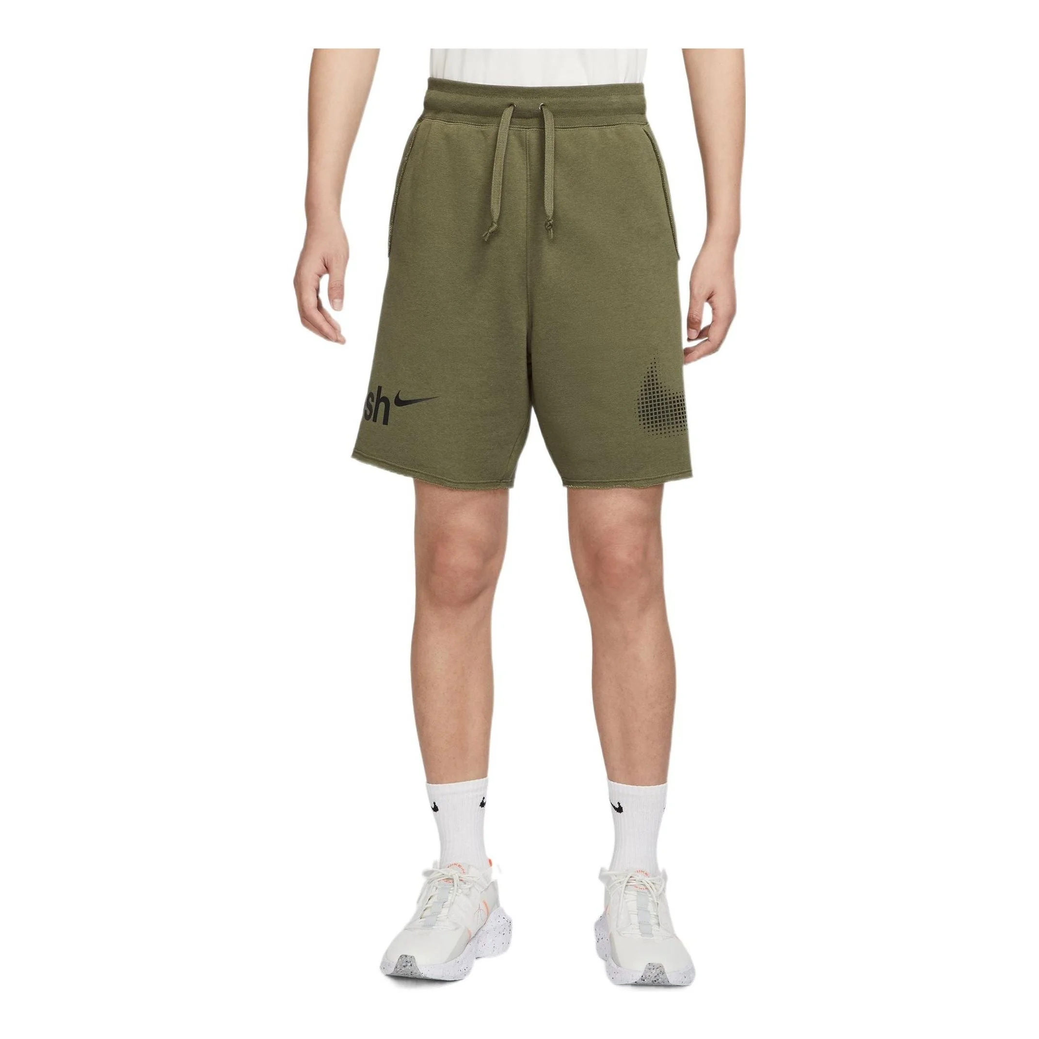 Nike Casual Sports Large Logo Printing Shorts Green DX6310-222 - 1