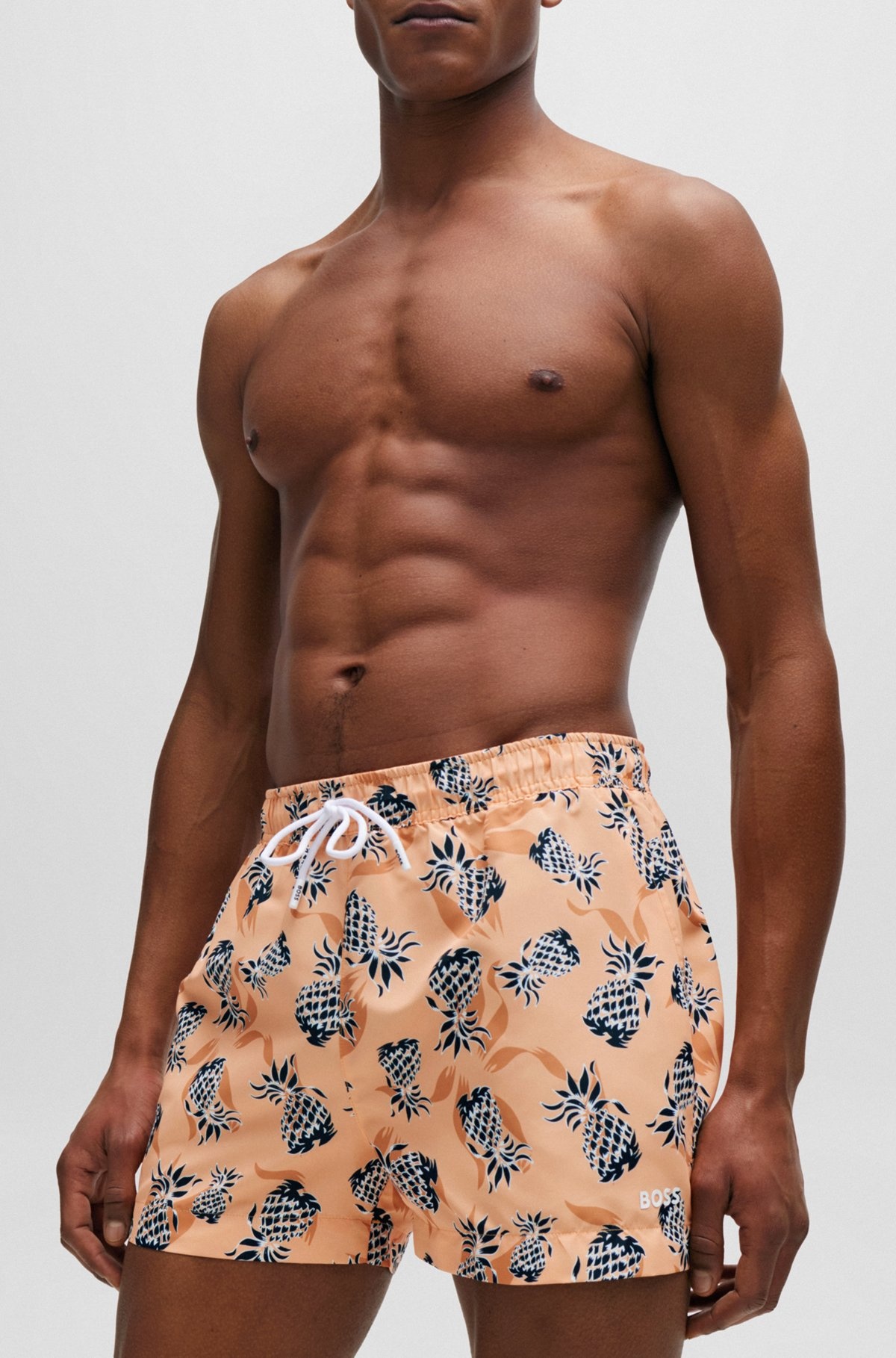 FULLY LINED SWIM SHORTS WITH PINEAPPLE MOTIF - 3