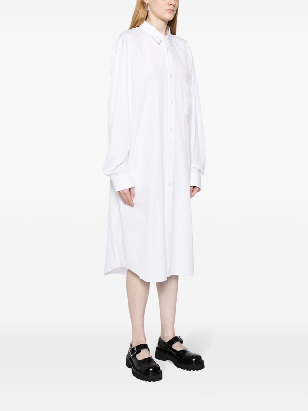 poplin midi shirtdress - 3
