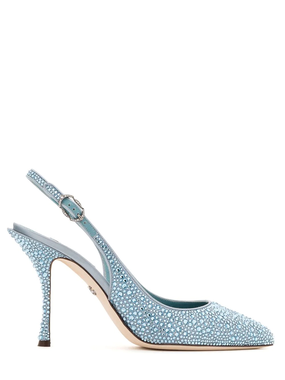 pointed crystal-embellished pumps - 1