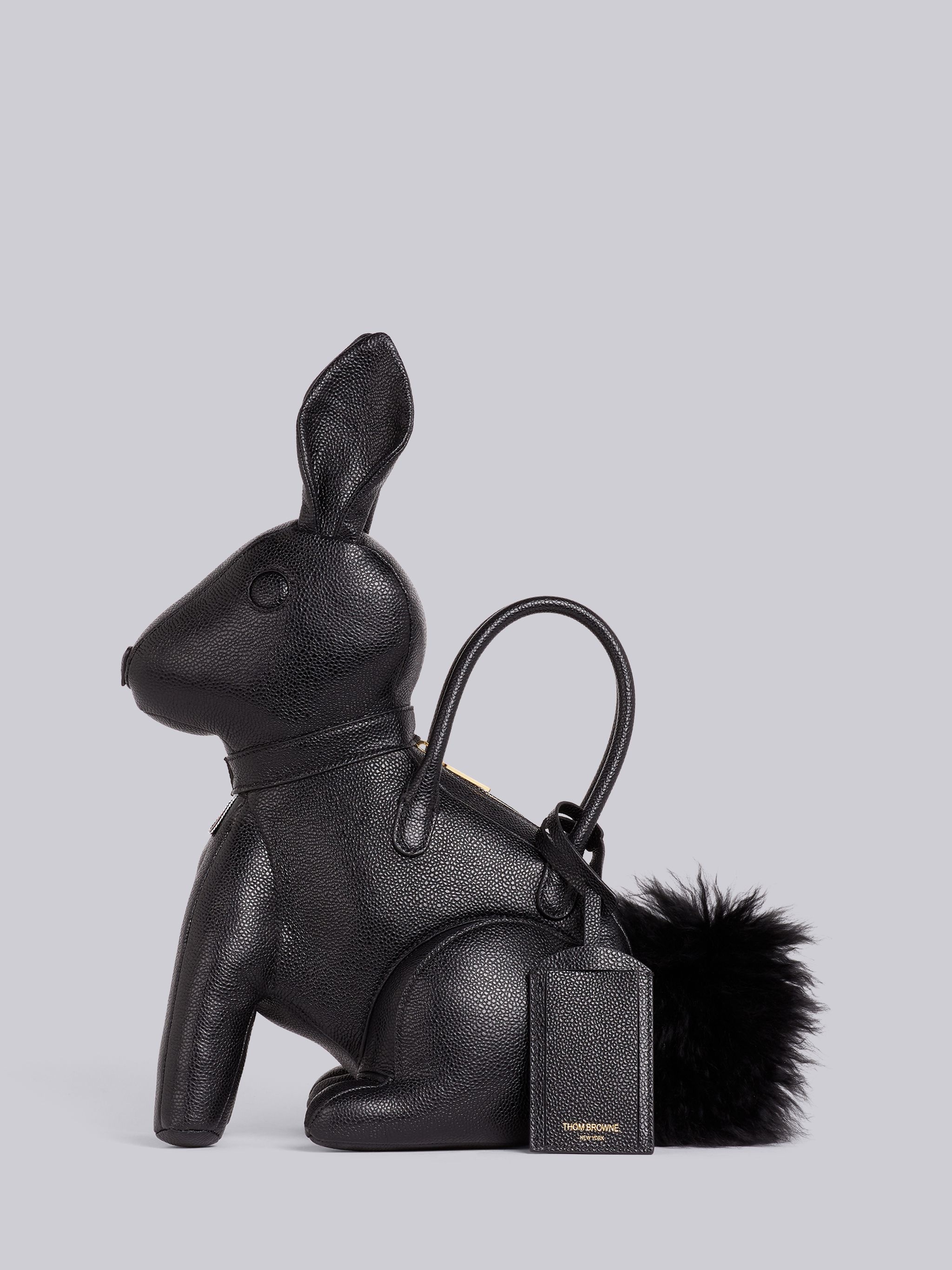 Black Pebbled Calfskin Rabbit Bag - 1