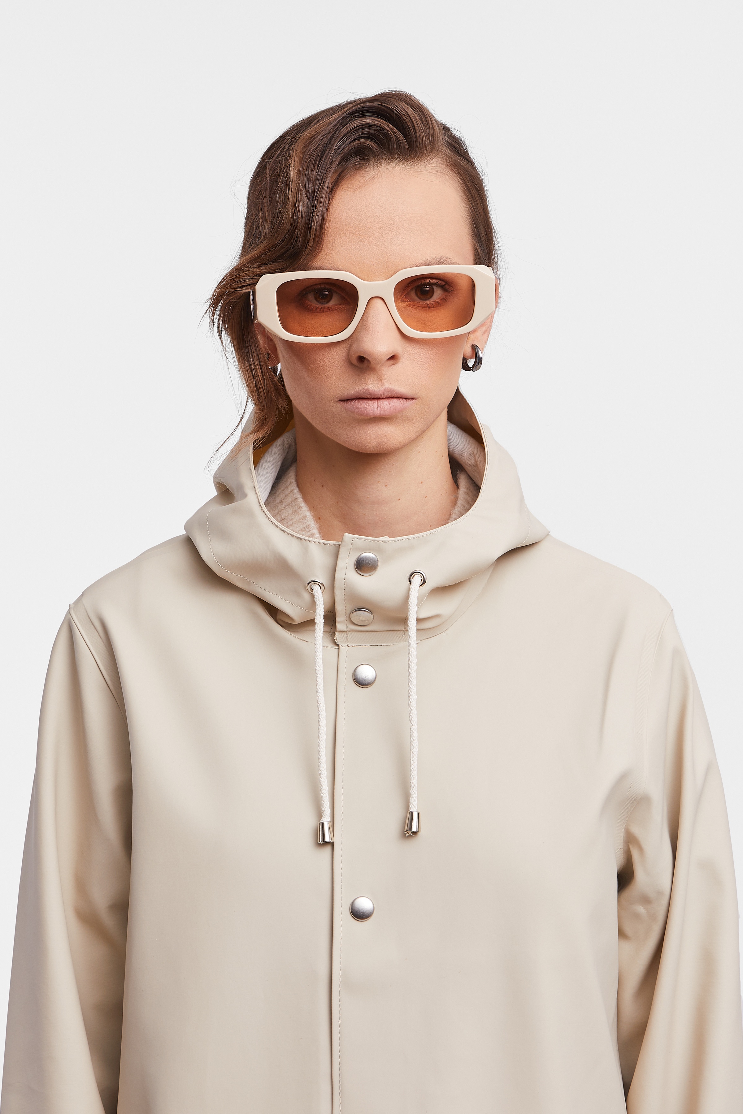 Stockholm Long Women Oyster Raincoat Oyster - 7