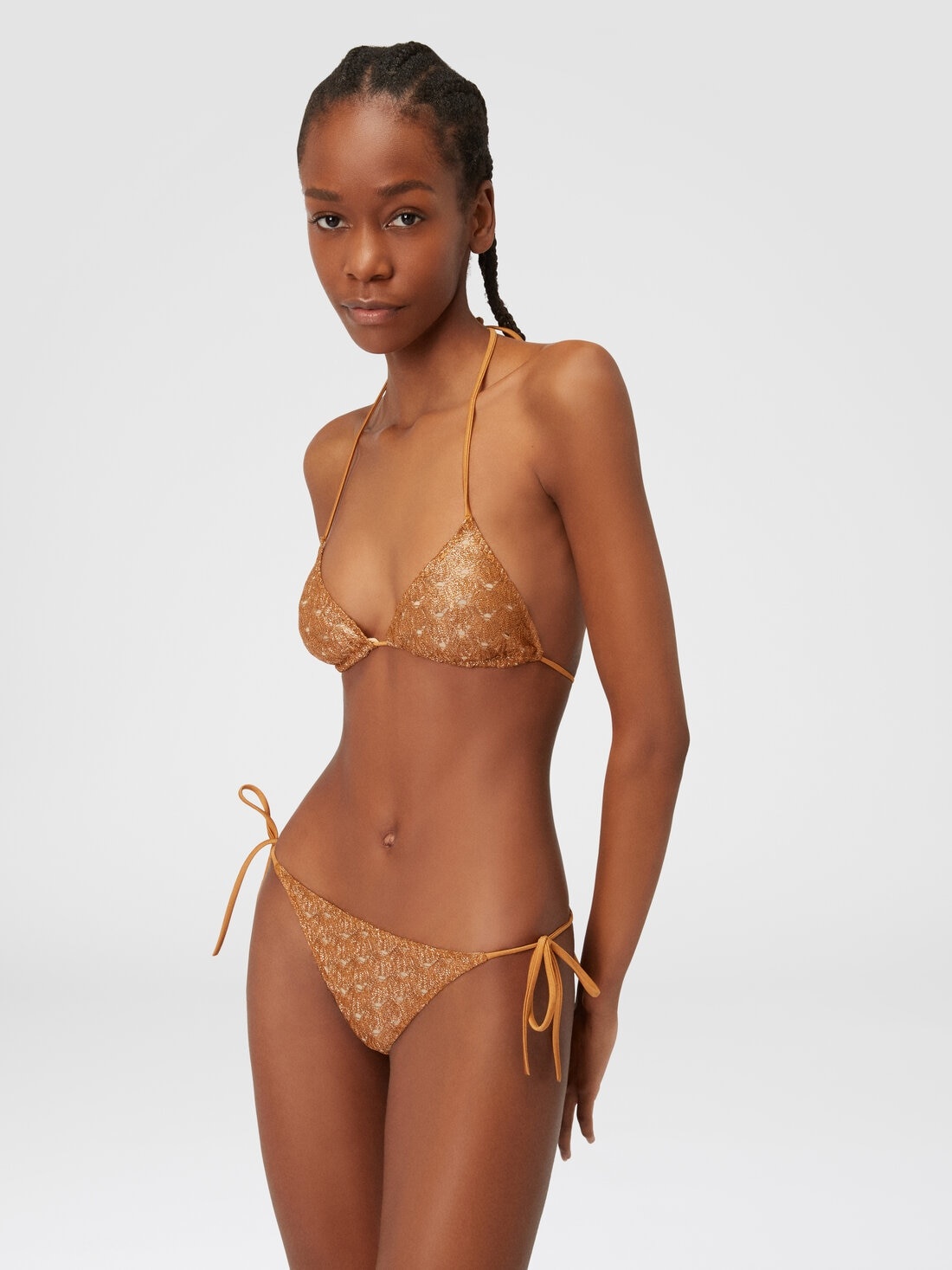 Lace-effect bikini with lining - 4