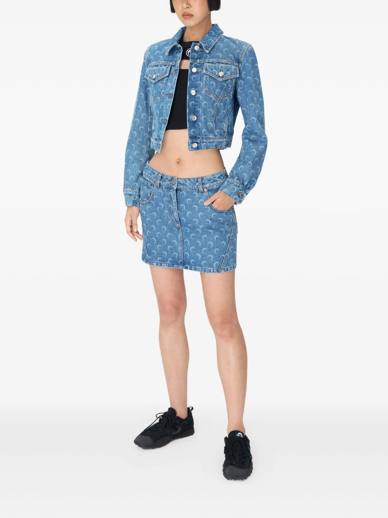 Marine Serre Marine Serre Moon-print Denim Jacket outlook