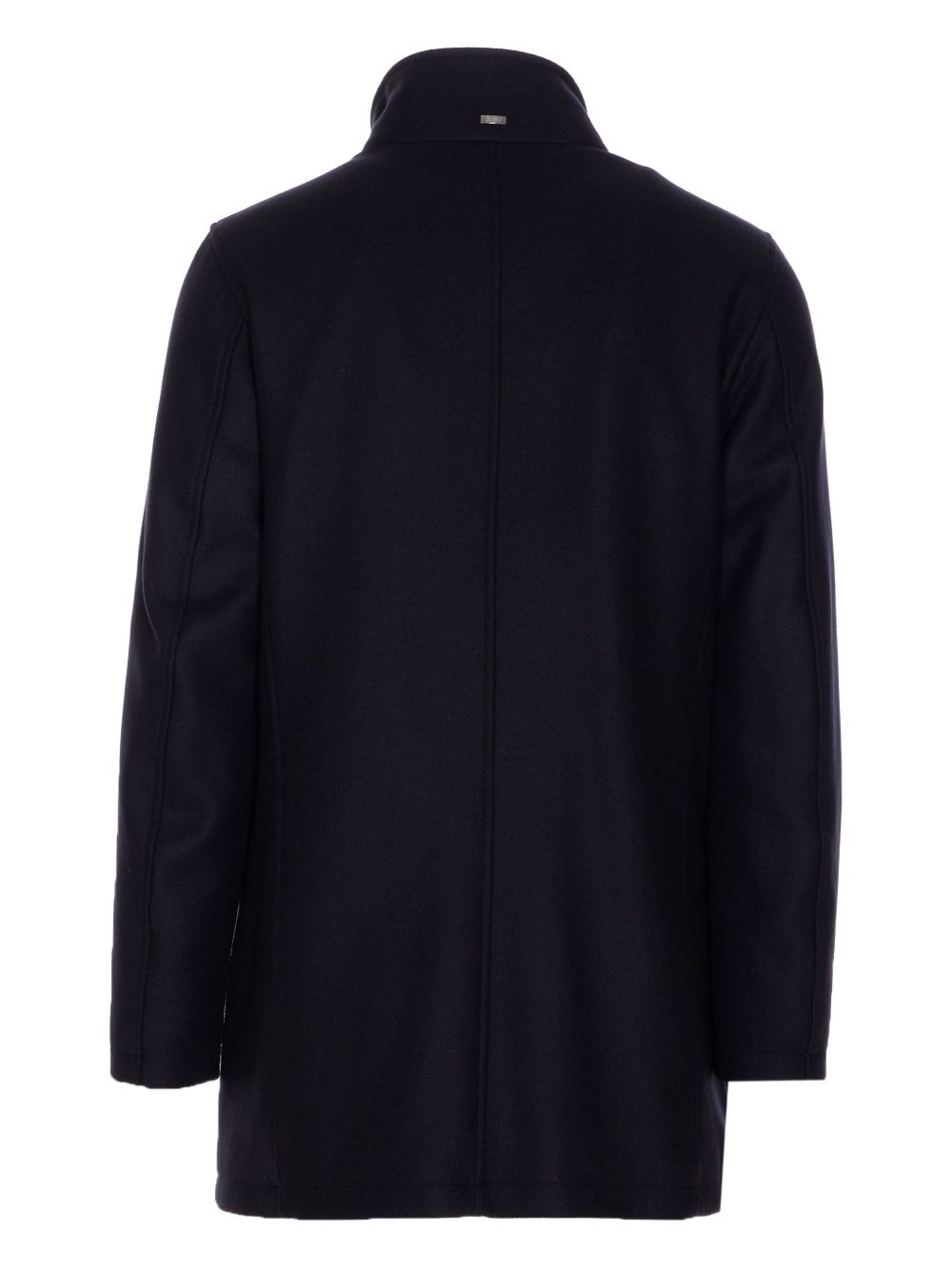 shearling-collar zip-up coat - 2