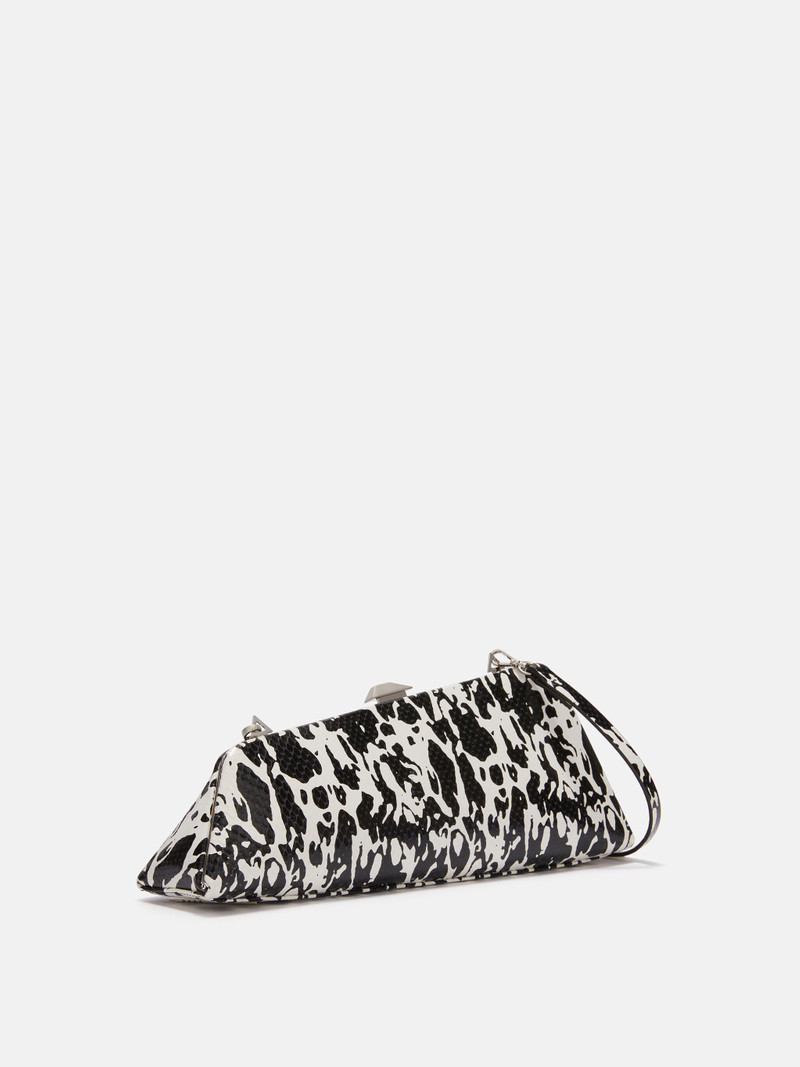 THE ATTICO ''LONG NIGHT'' BLACK AND WHITE MAXI CLUTCH outlook