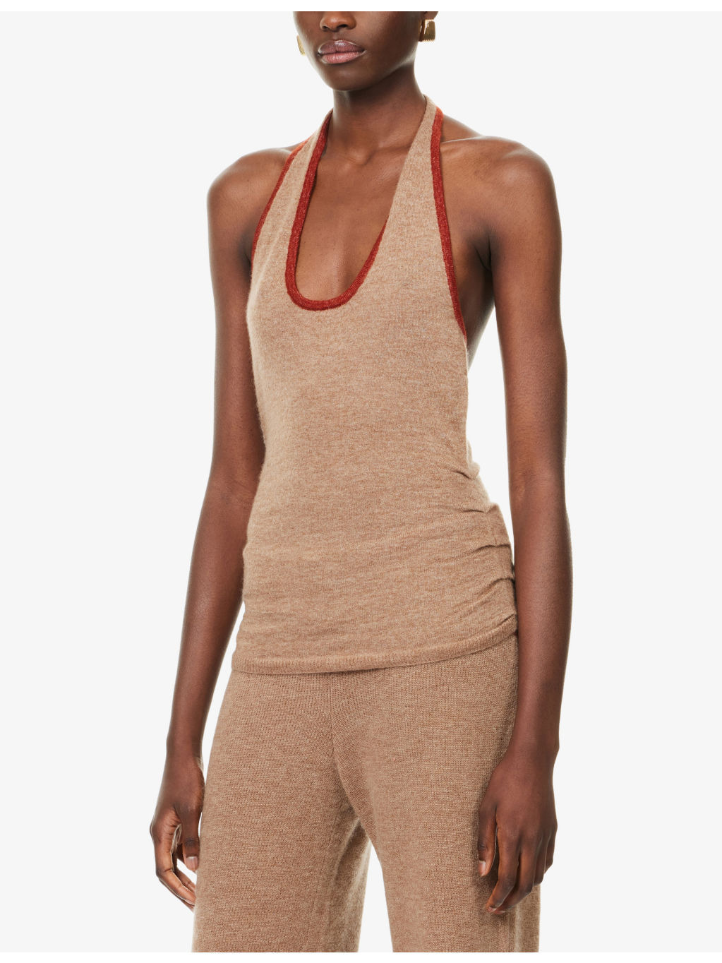 Ruched Halterneck Wool, Cashmere And Silk Top - 3