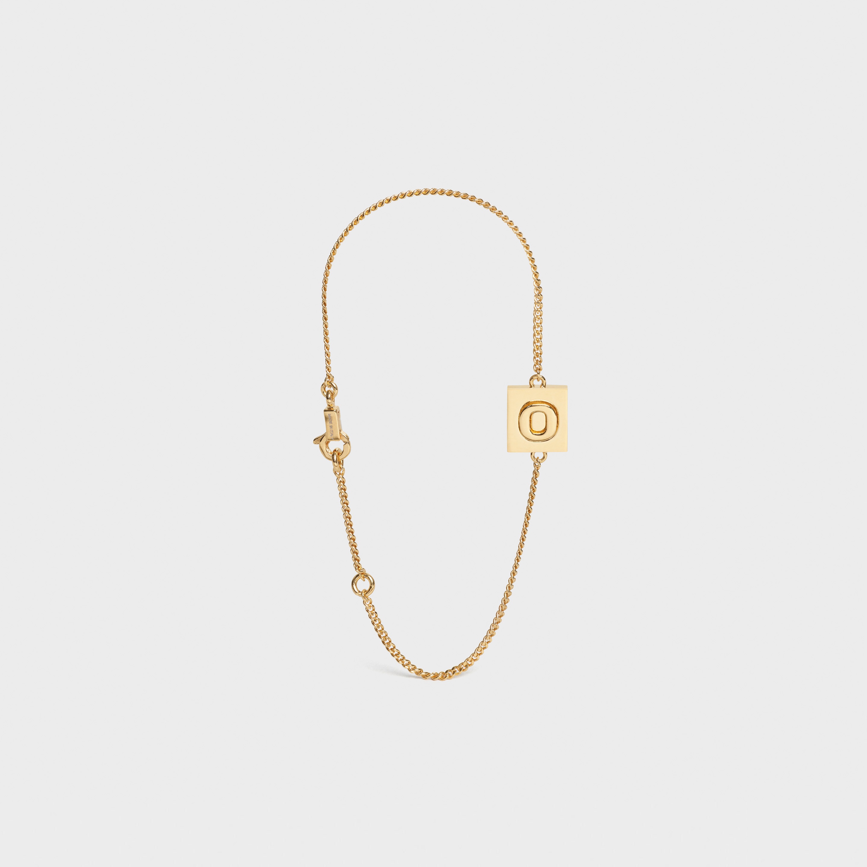 Alphabet O Bracelet in Brass - 2