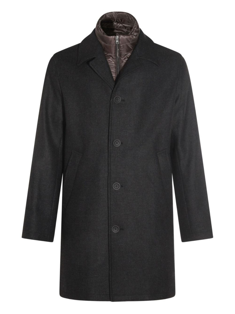 button-fastening detachable-liner coat 1