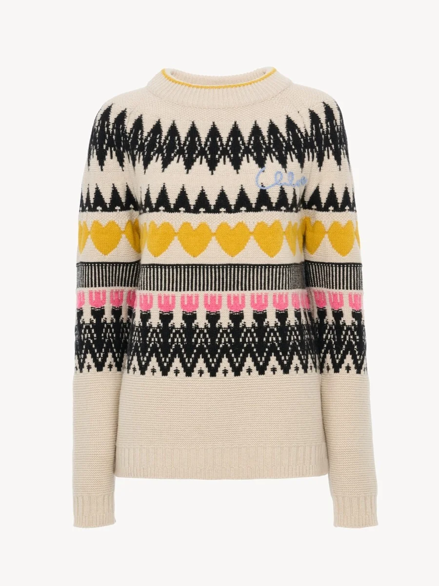 GENEROUS LOGO SWEATER IN A WOOL & CASHMERE KNIT - 1