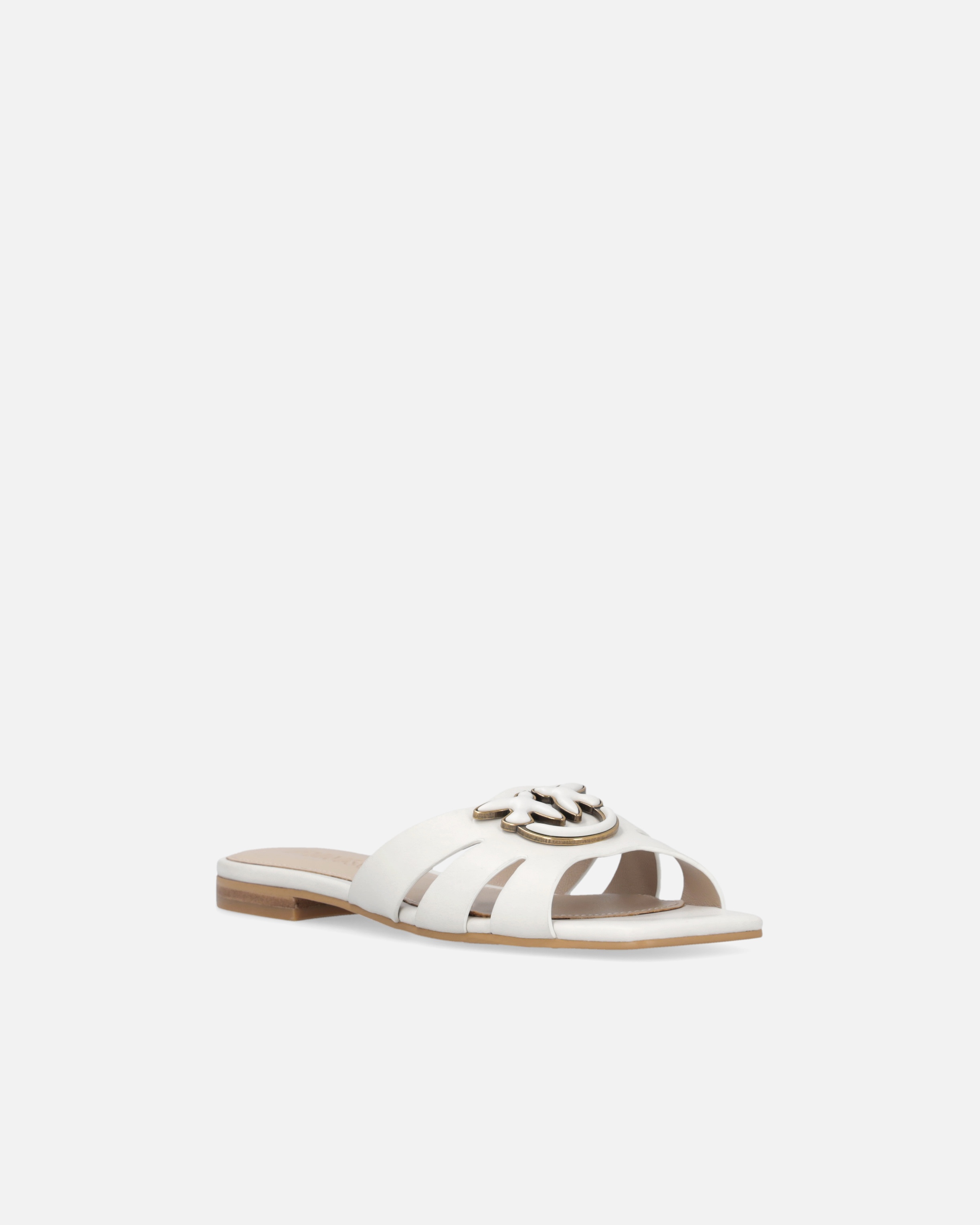 NAPPA LEATHER SLIP-ONS WITH BIRD LOGO - 2