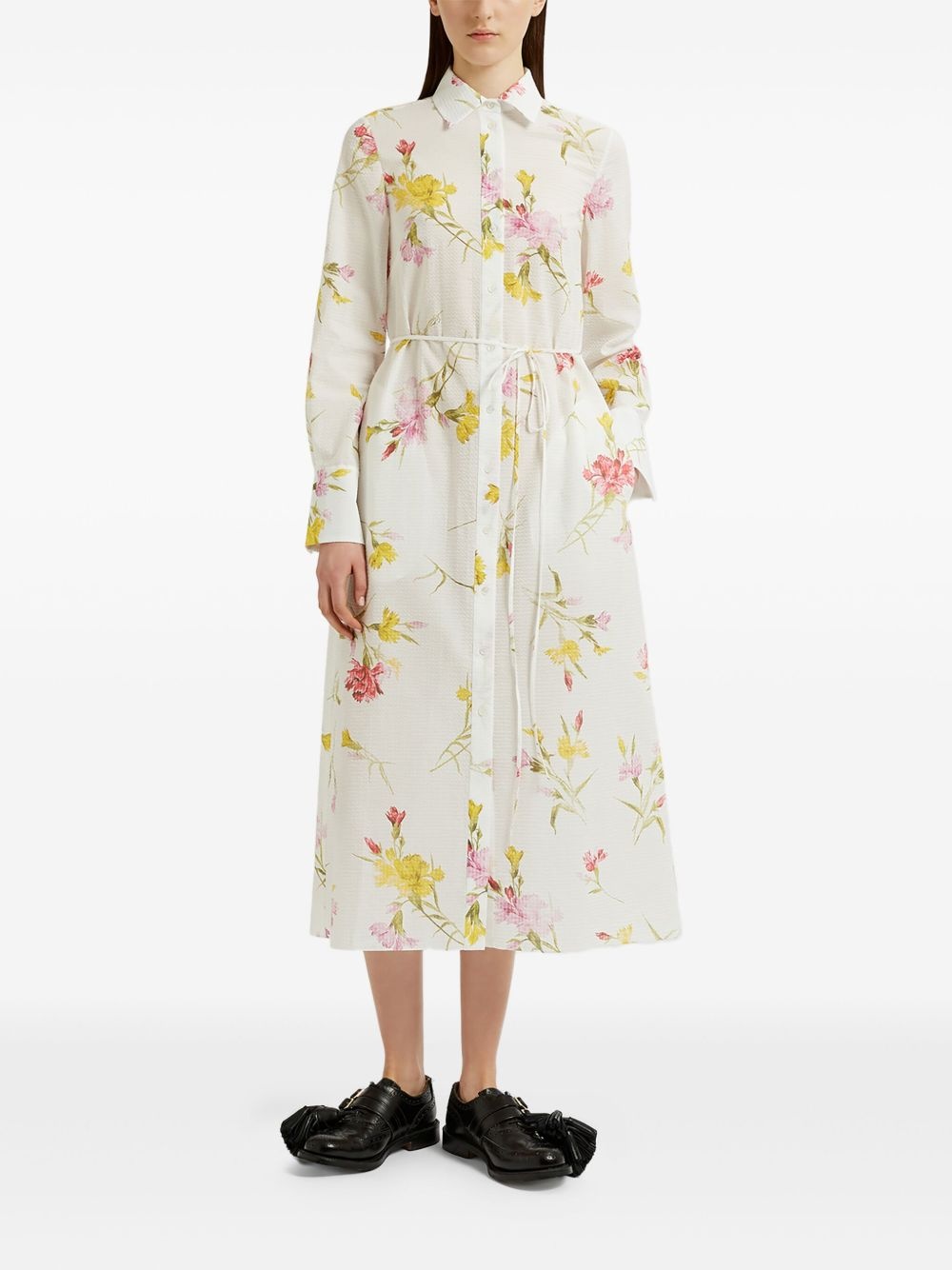 floral shirt dress - 2