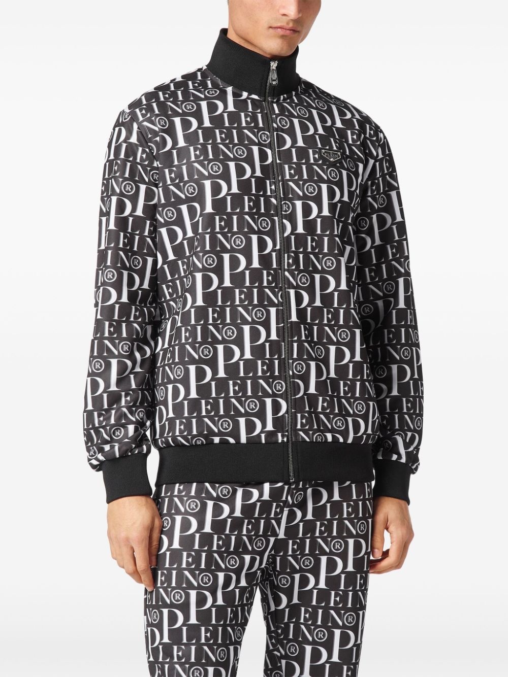 graphic print jogging jacket - 2
