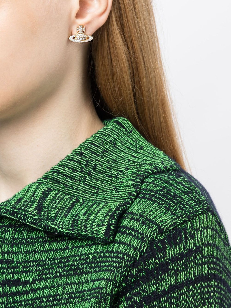 Vivienne Westwood Orb crystal-embellished stud earrings outlook