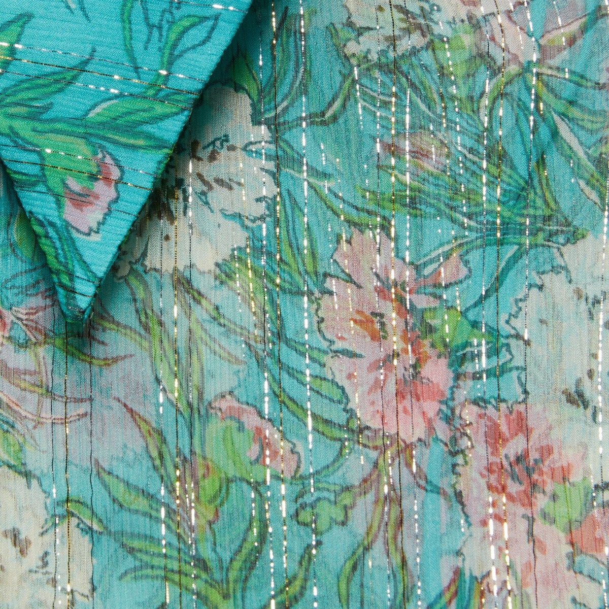 Floral print silk creponne dress - 5