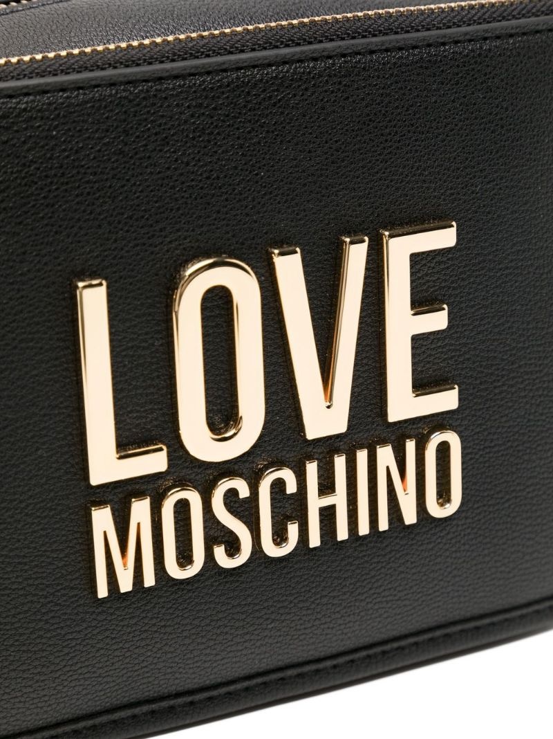 leather logo-detail crossbody bag - 4