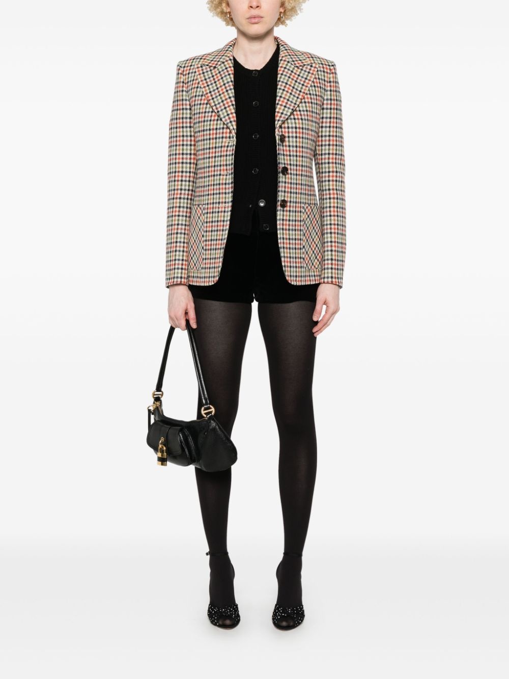 checked tailored blazer - 2