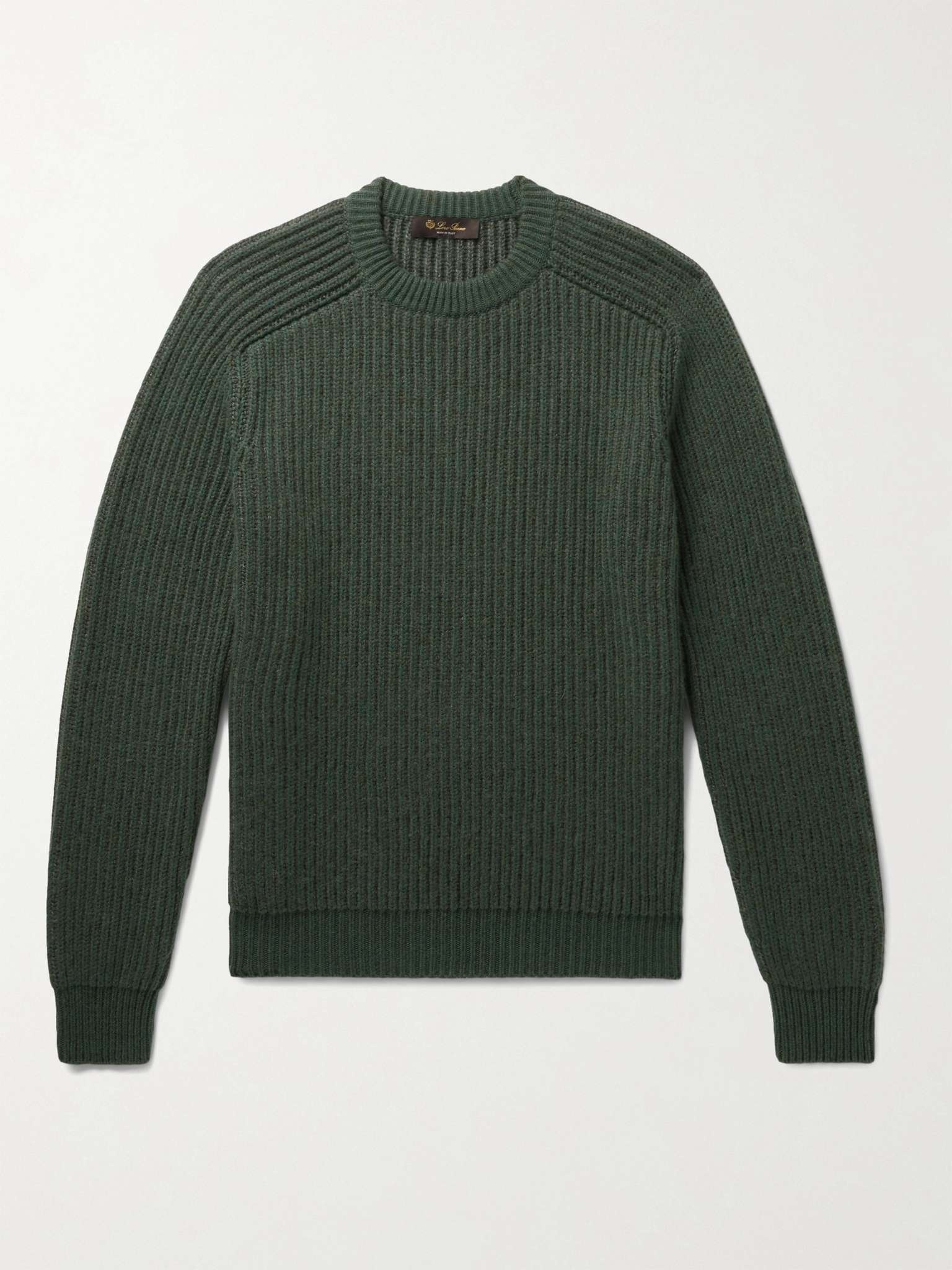 Ribbed Mélange Cashmere Sweater - 1