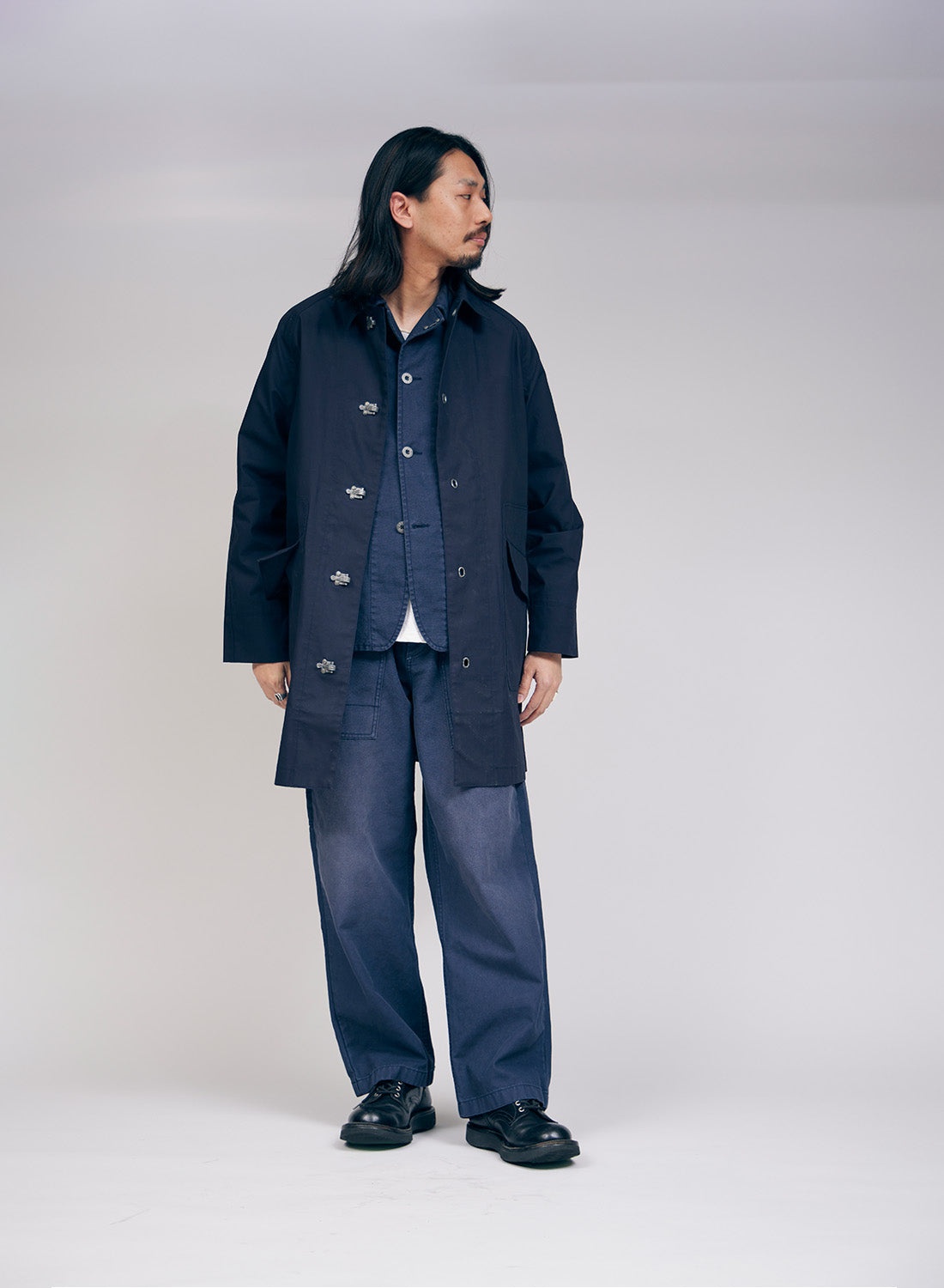 Factory Mac in Black Navy - 4
