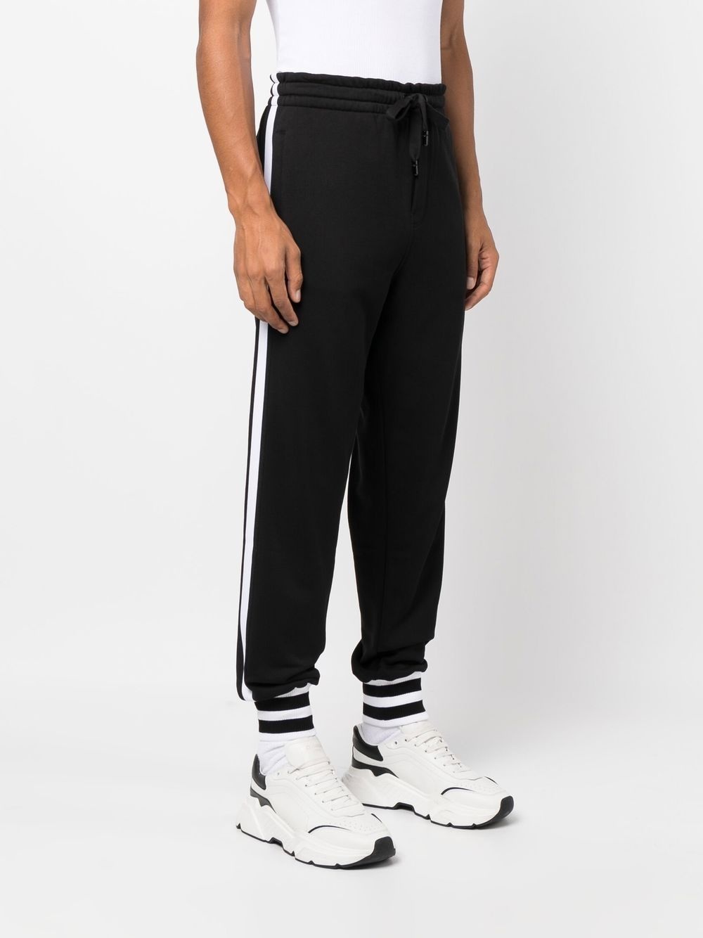 logo-patch side-stripe sweatpants - 3