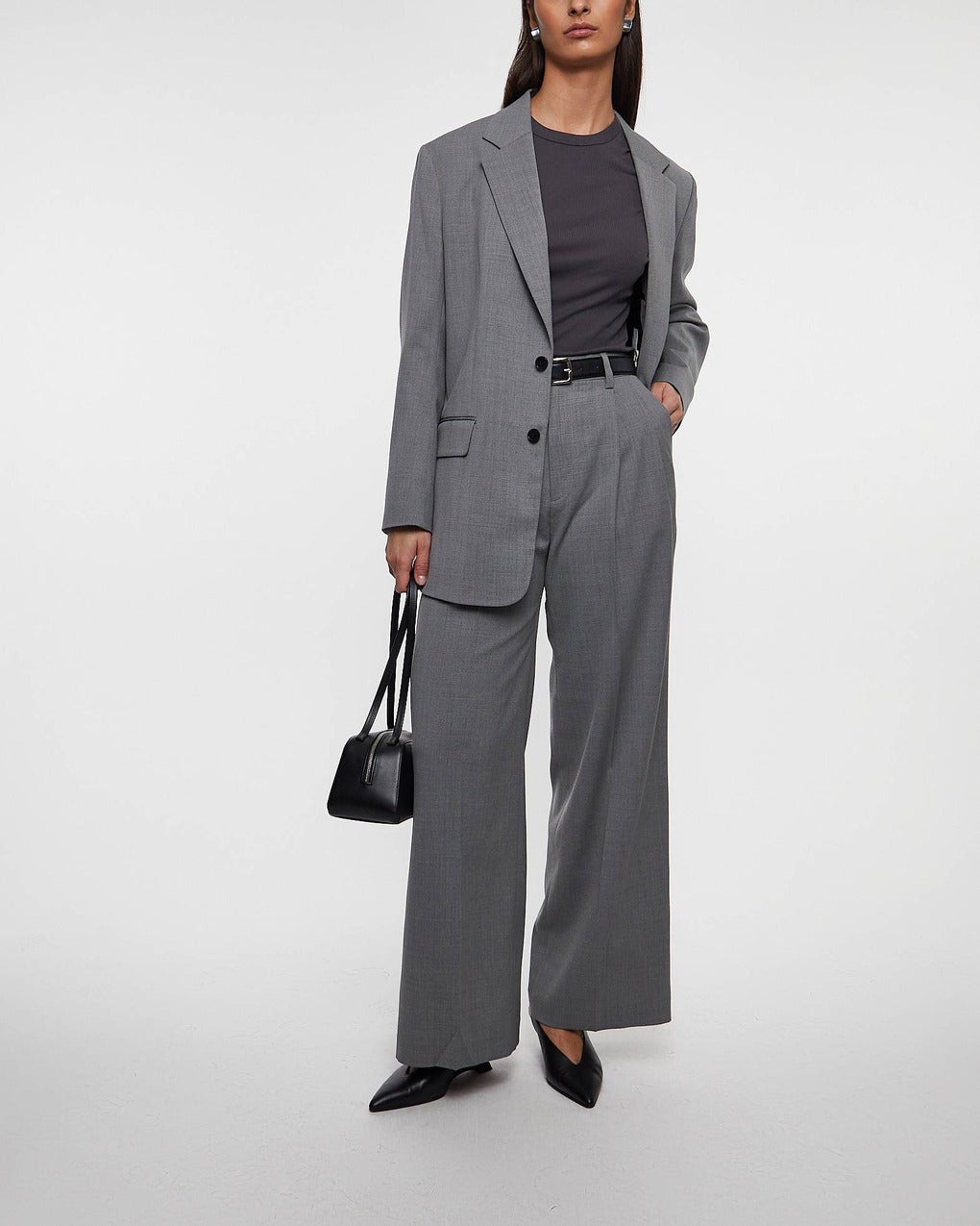 Trousers Darcey Wool  Grey melange - 3