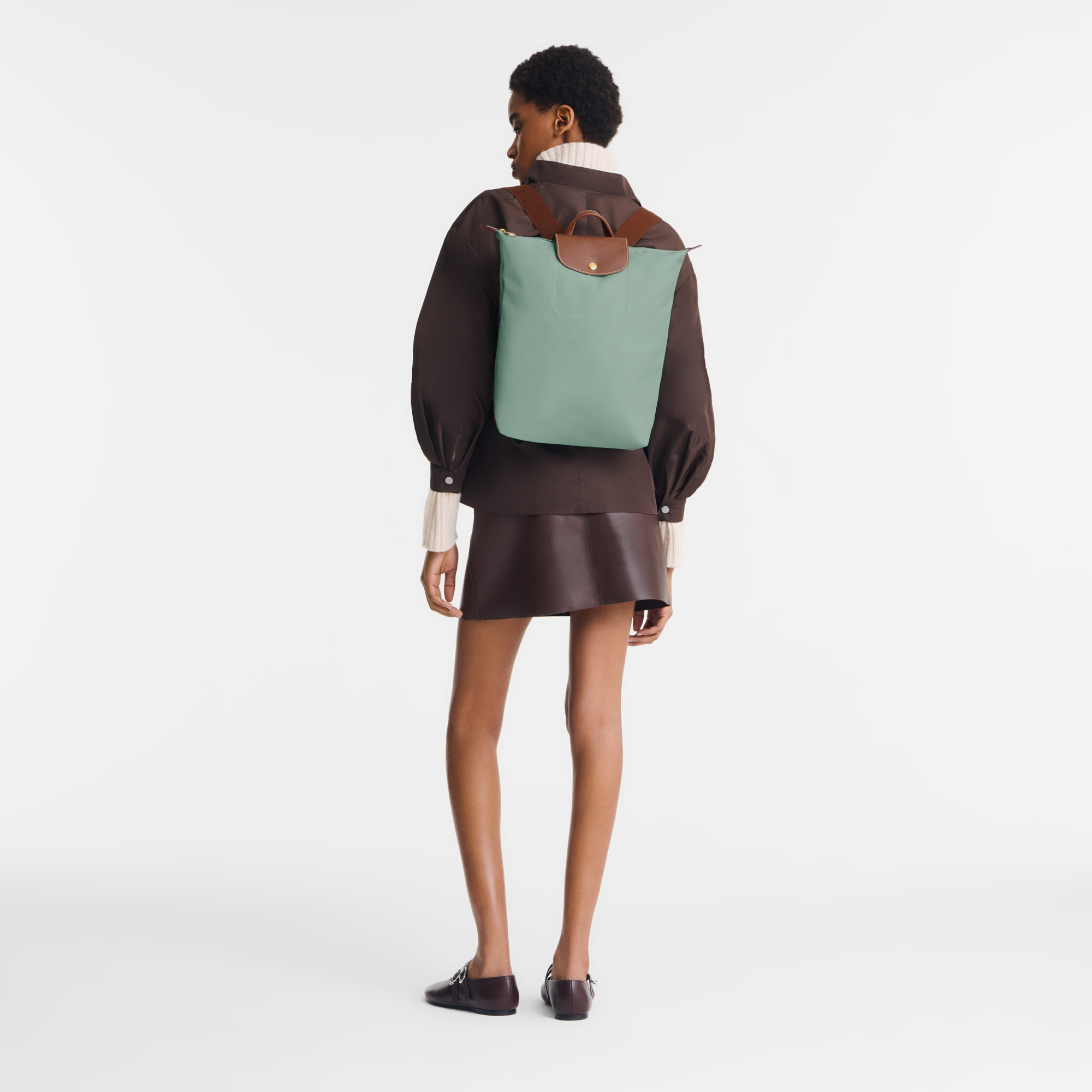 Le Pliage Original M Backpack Celadon - Canvas - 2