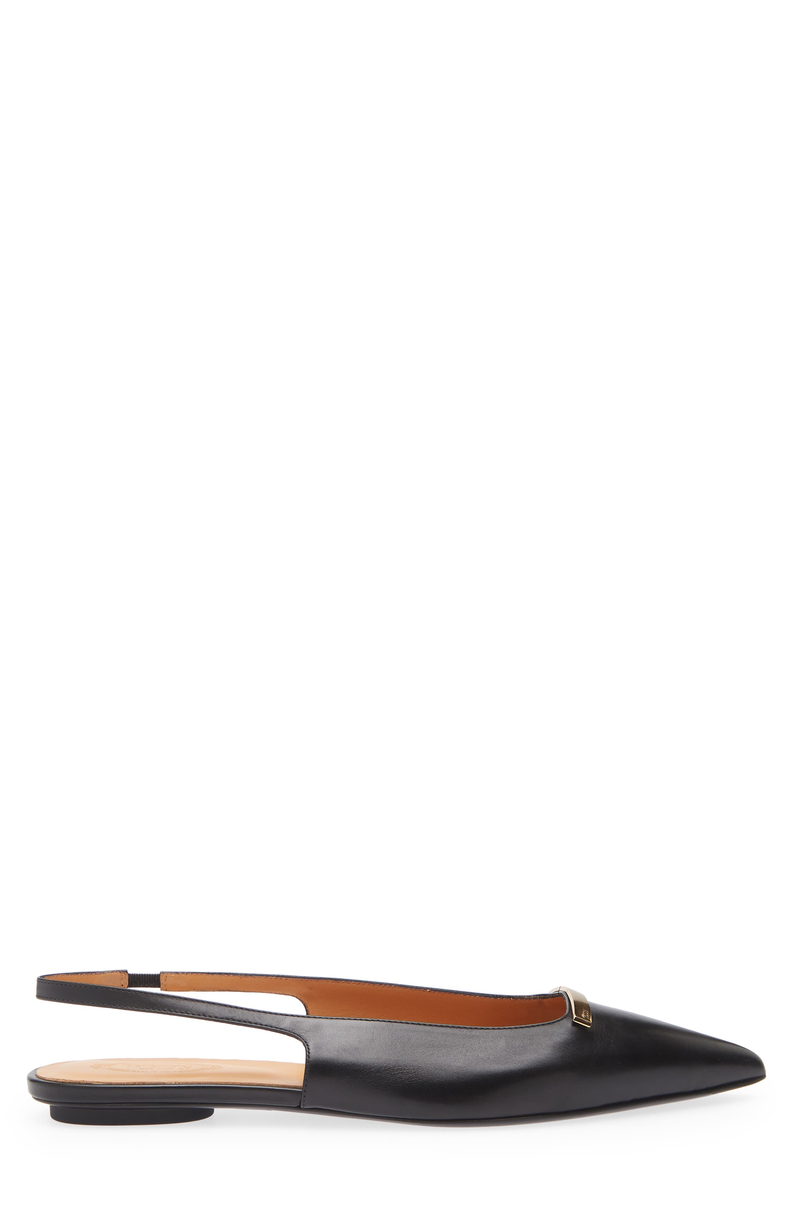Tod's Barretta Pointed Toe Slingback Flat in Nero at Nordstrom - 3