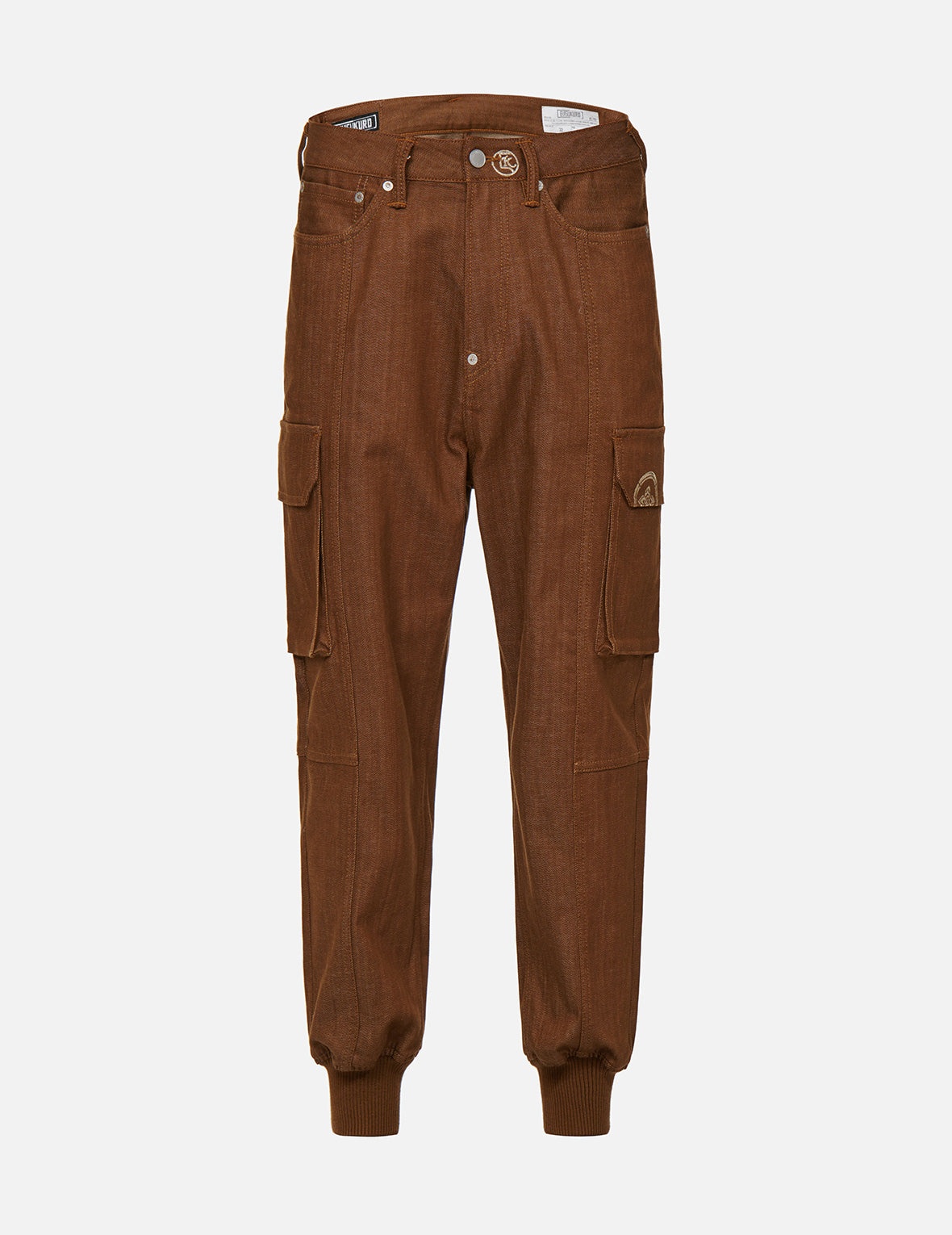 Kanji Embroidered Straight Fit Baggy Worker Jeans - 8