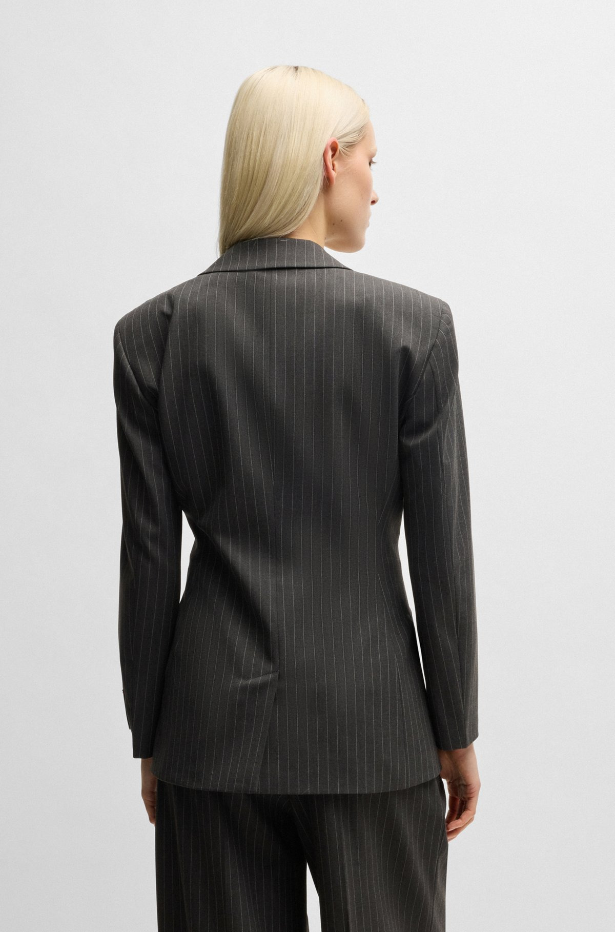 REGULAR-FIT BLAZER IN PINSTRIPE STRETCH MATERIAL - 4