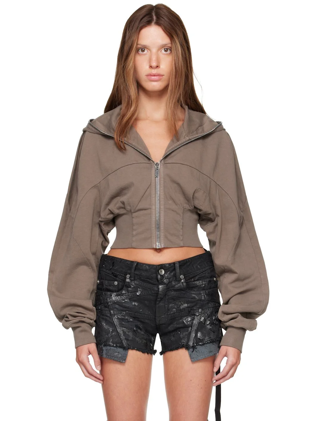 Brown Tower Collage Hoodie - 1