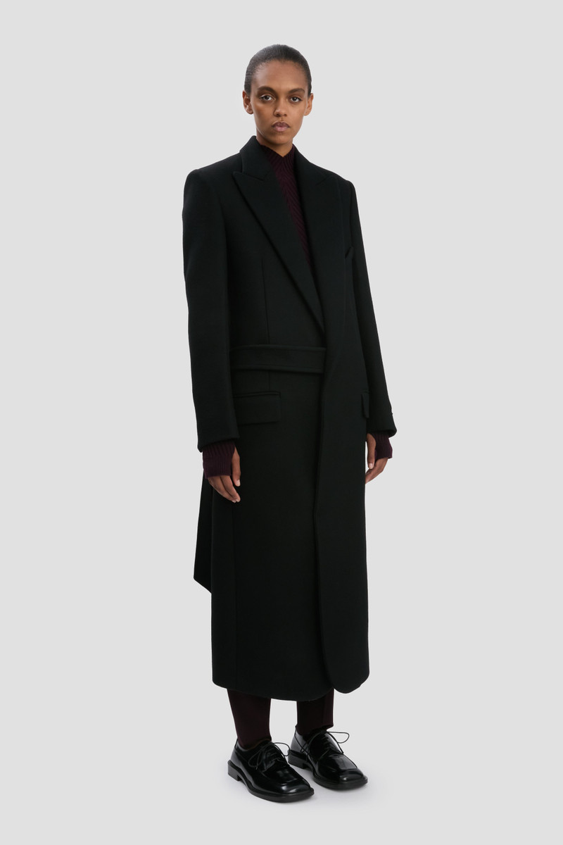 Double-Belted Coat In Black 3