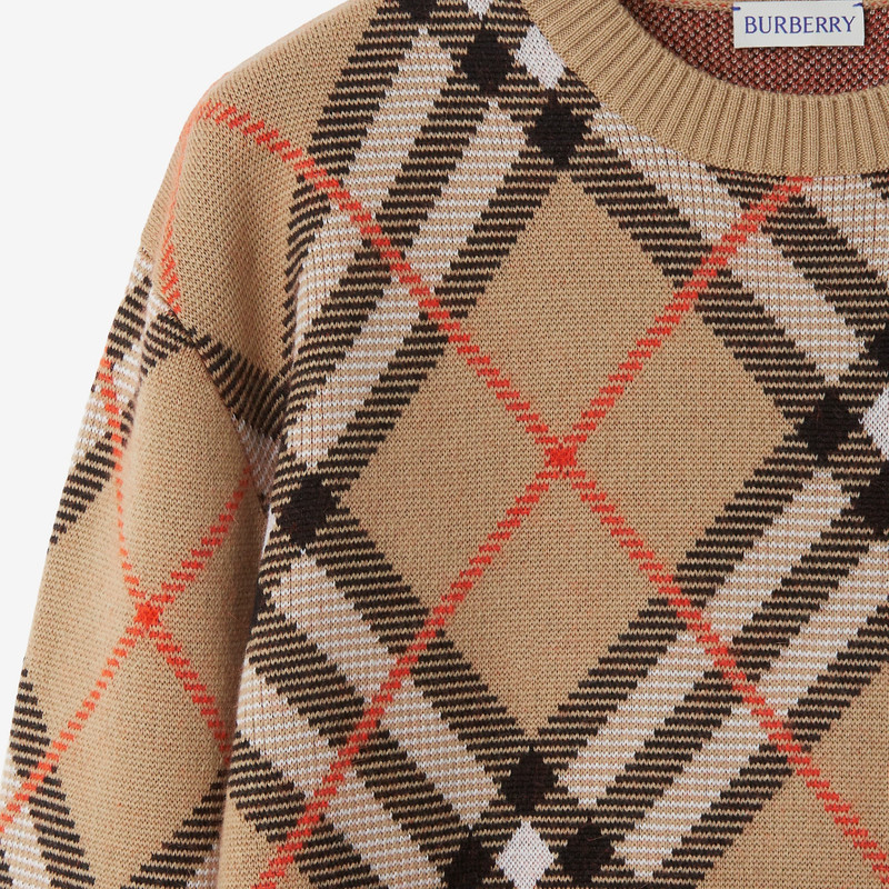 Check Wool Blend Sweater 6