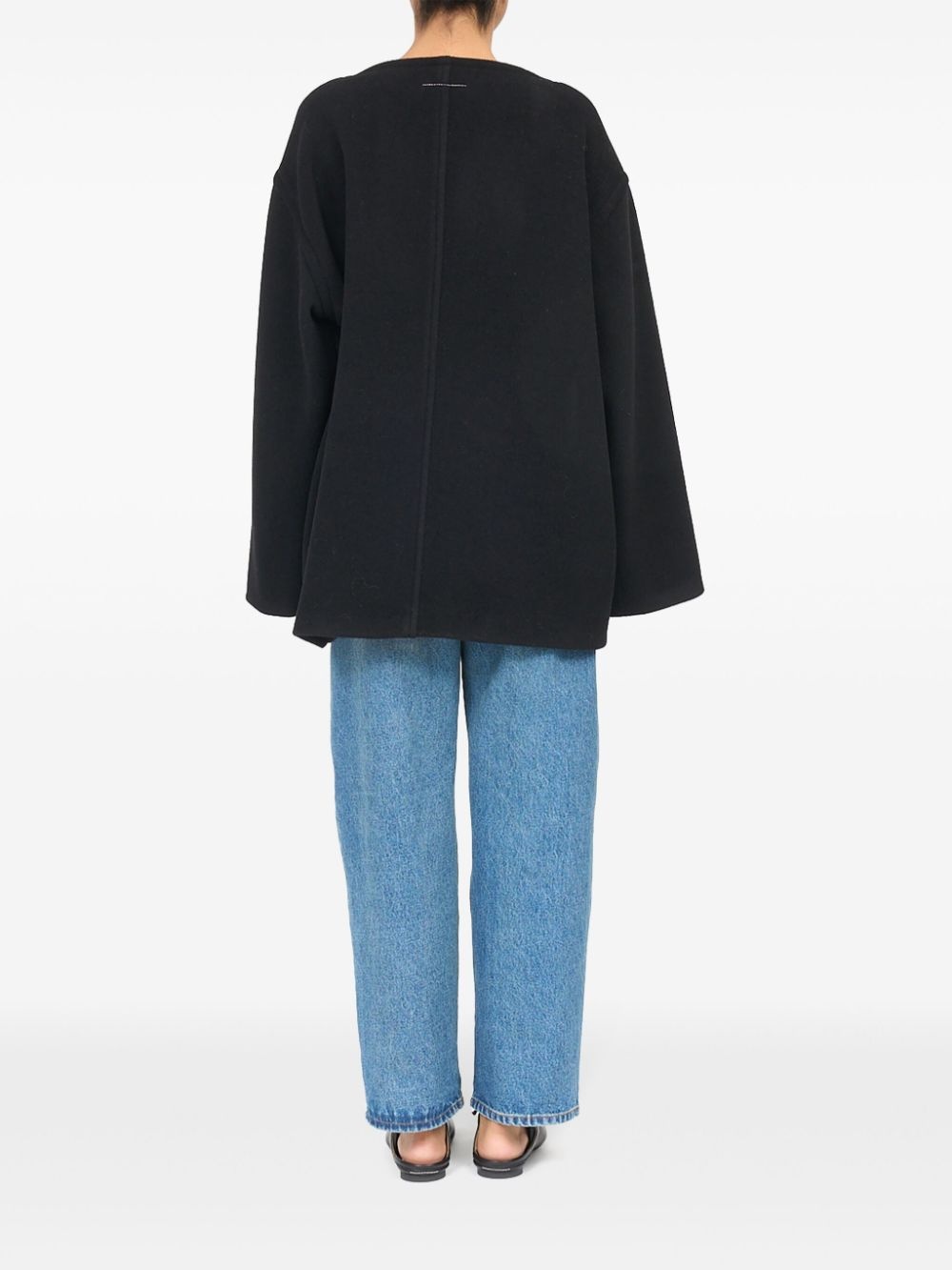 single-stitch felted sweatshirt - 4