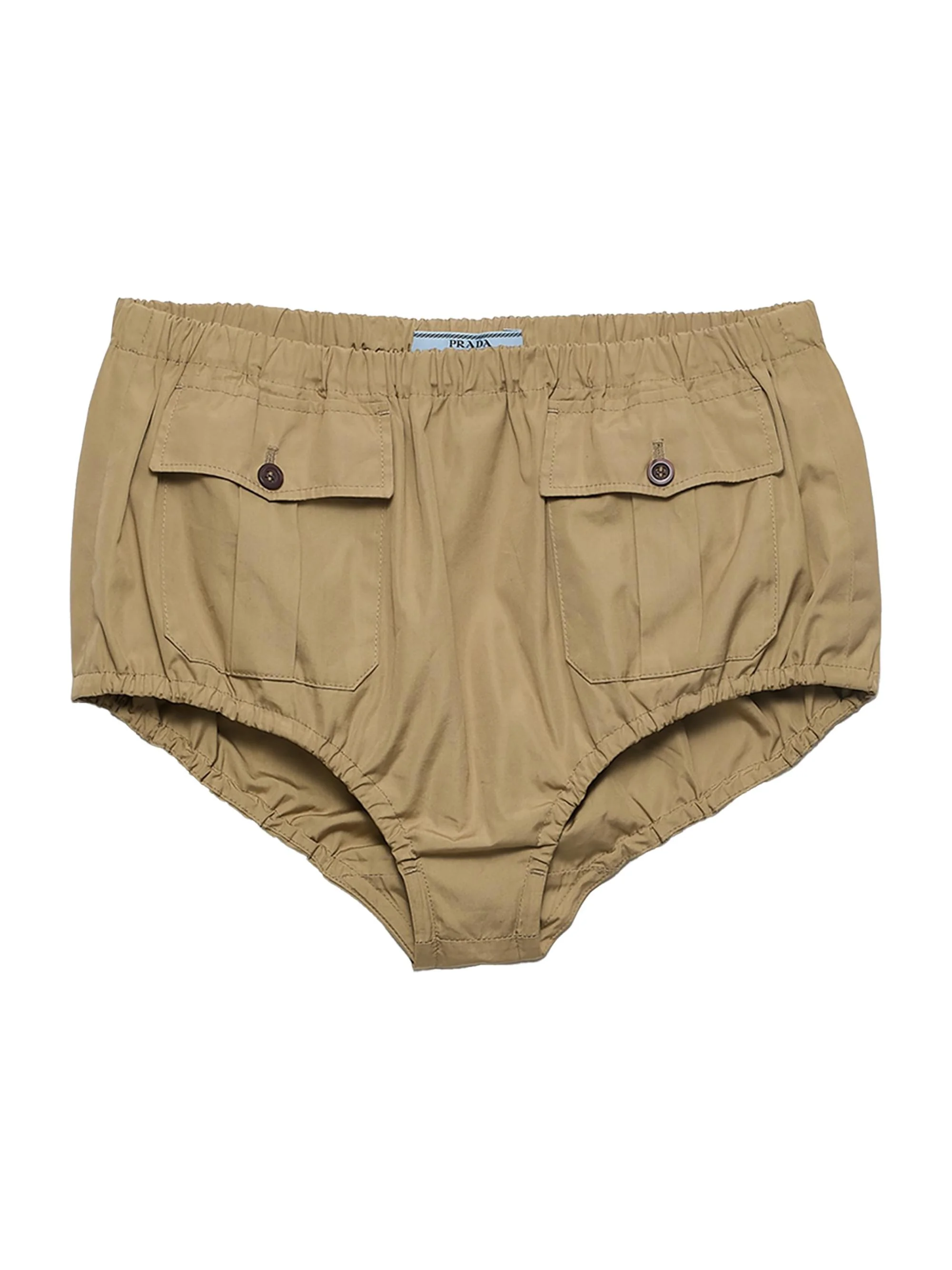 Women's Poplin Shorts - Beige Khaki - 1