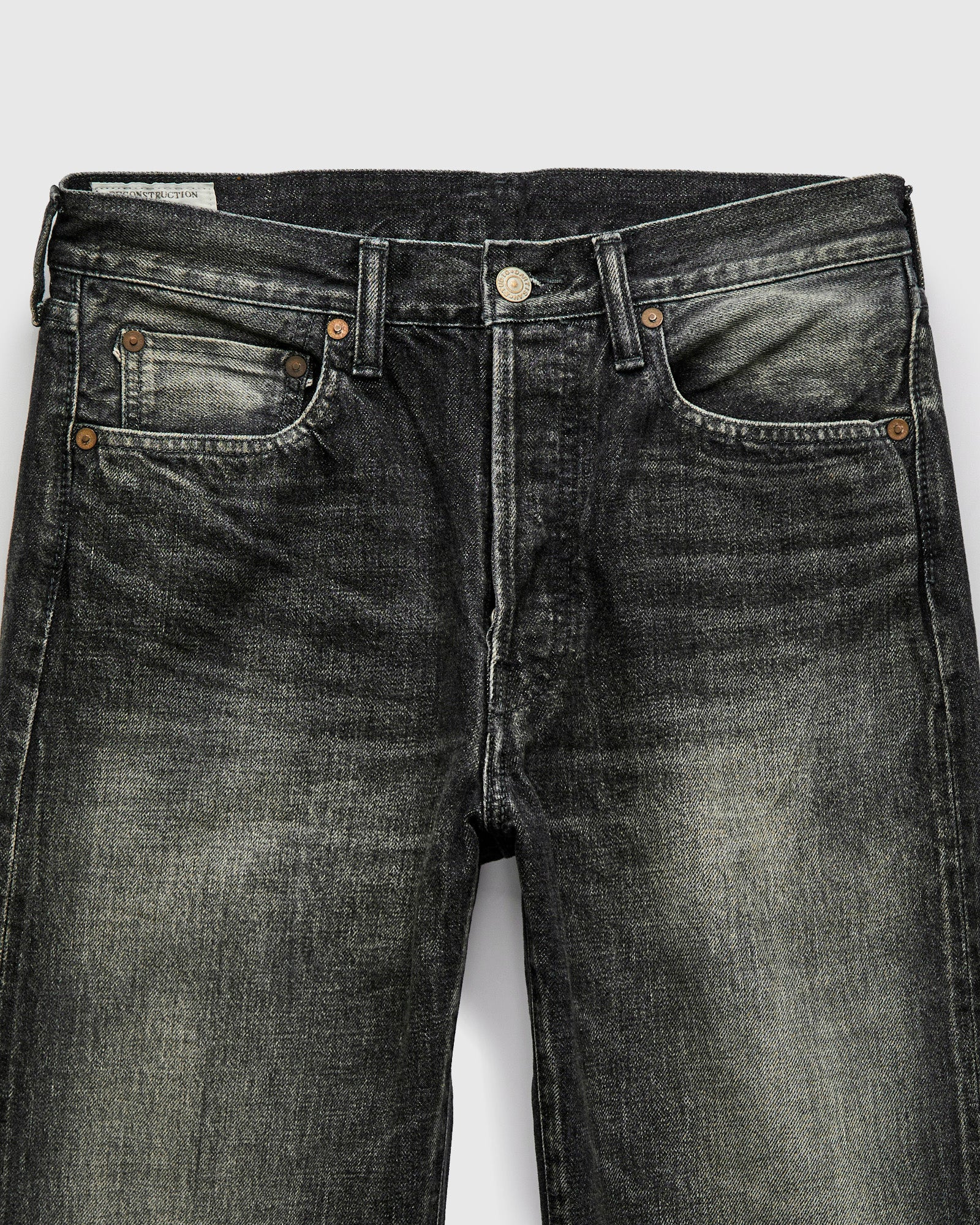 D1891UBS 13oz Washed Black Selvedge Denim - Regular Straight Fit - 4