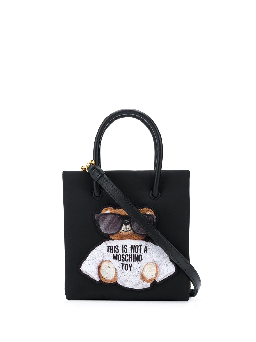 mini embroidered teddy bear tote - 1