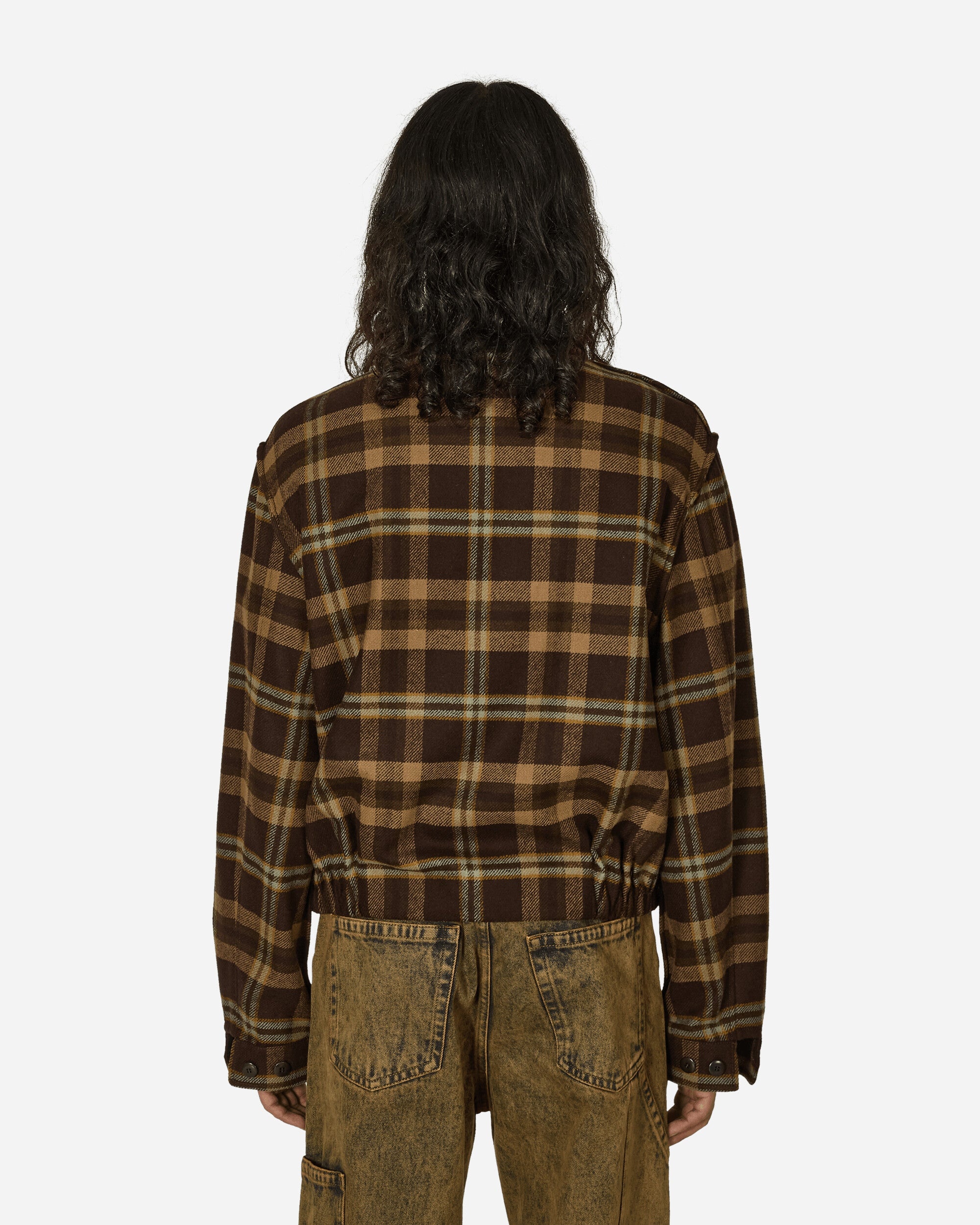 Tartan Simmo Vintage Zip-Up Jacket Brown - 3