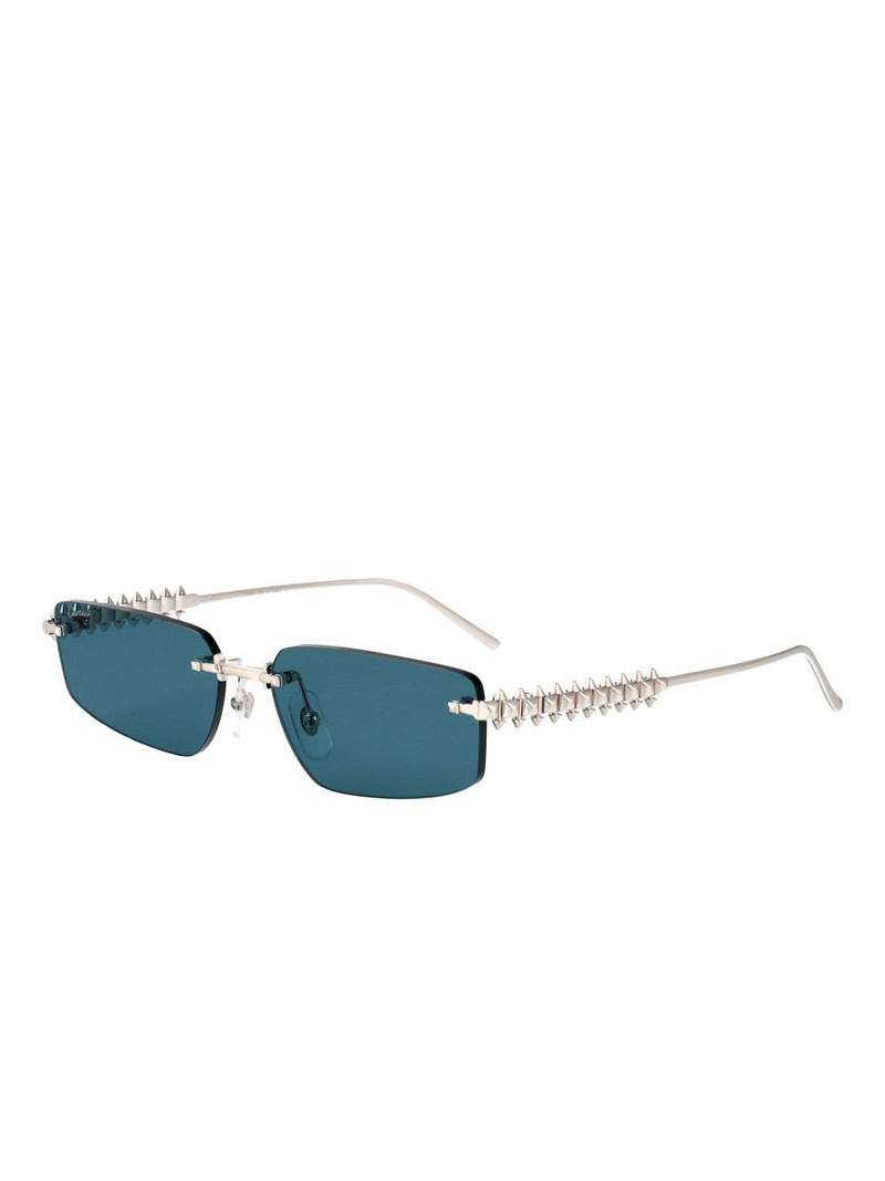 Cartier studded rectangle-frame sunglasses outlook