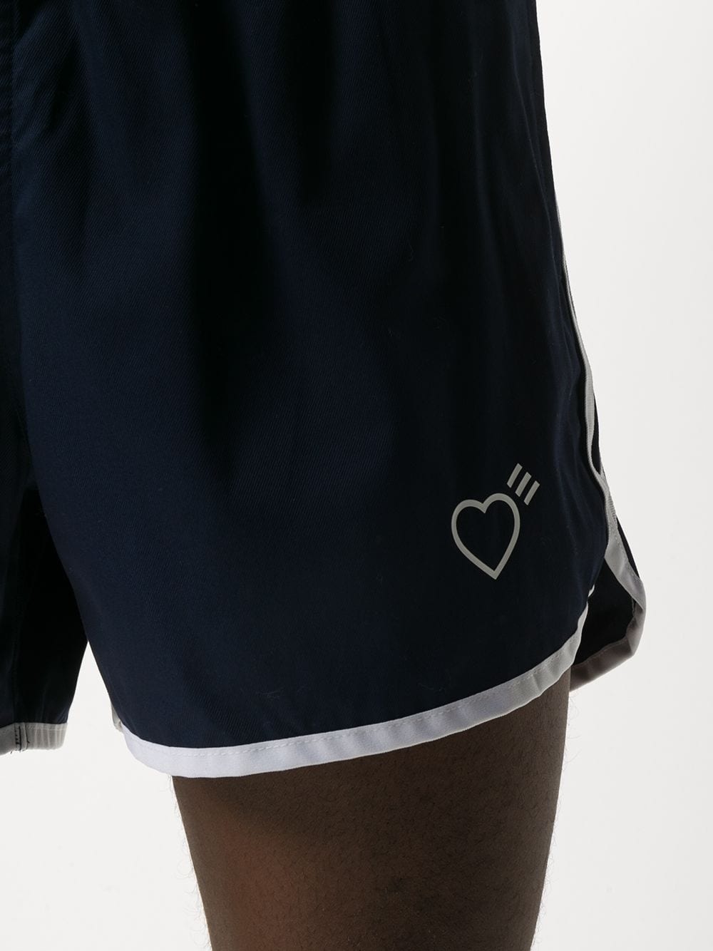 embroidered-motif track shorts - 5