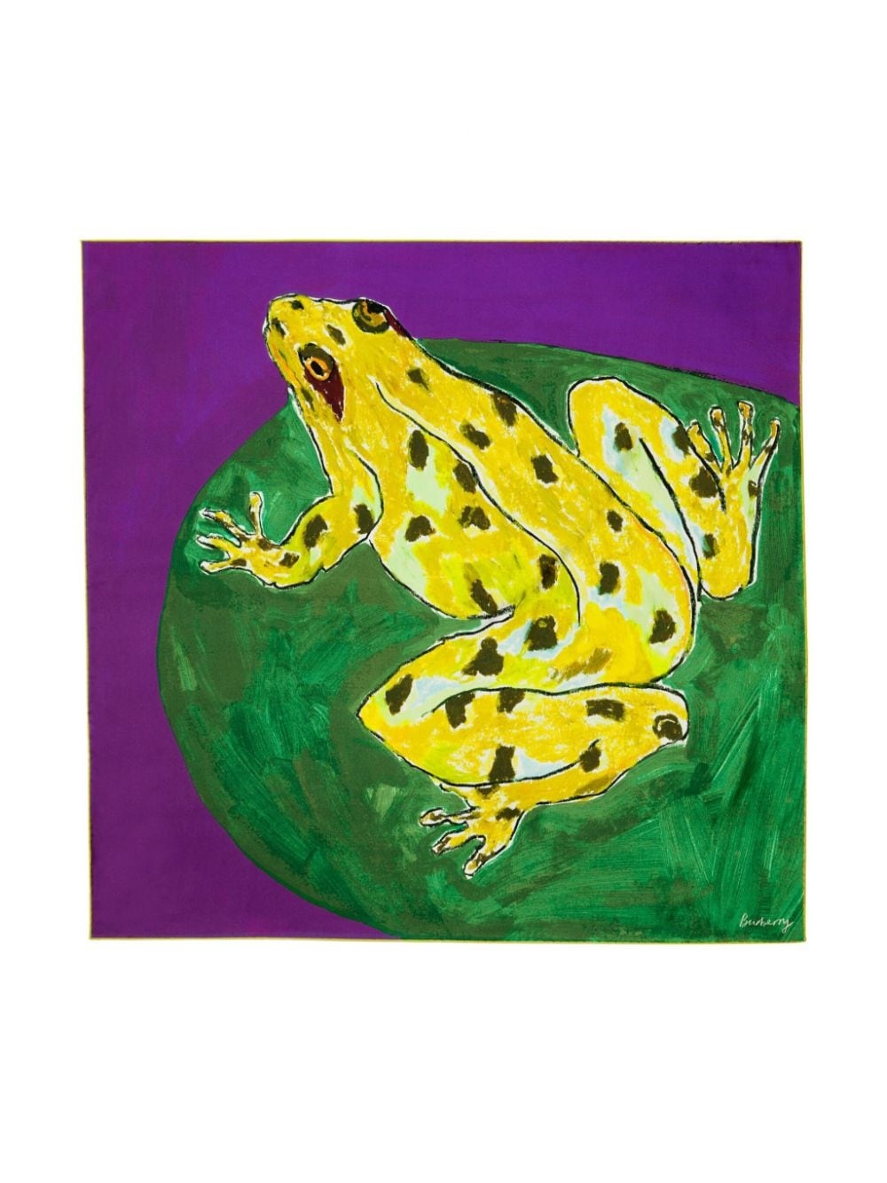 frog-print silk scarf - 2