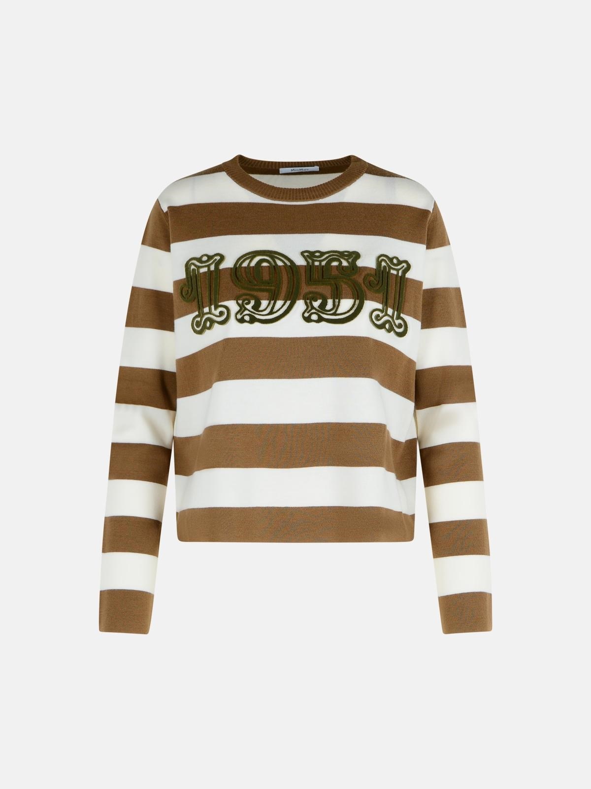 'VITERBO' VIRGIN WOOL HAZELNUT SWEATER - 1