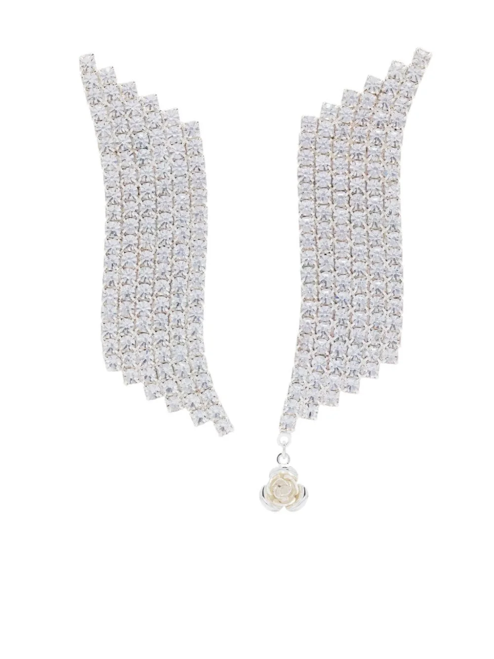 rose-charm crystal earrings - 1