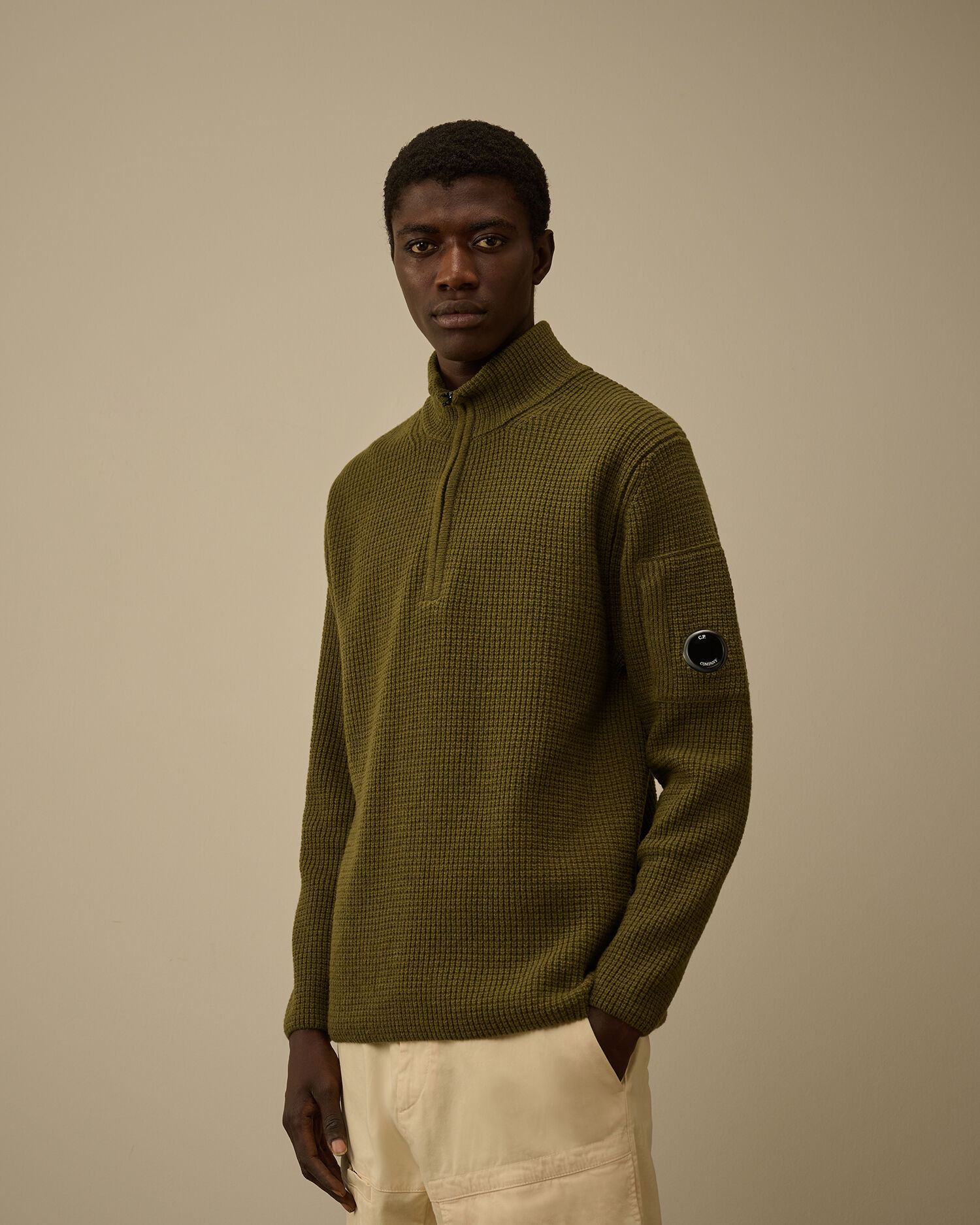 Lambswool GRS Half Zip Sweater - 3