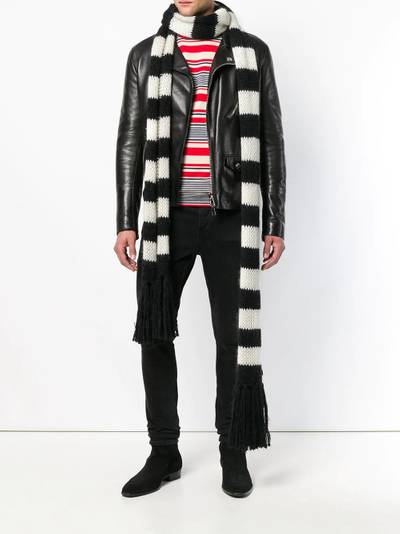 SAINT LAURENT striped scarf outlook