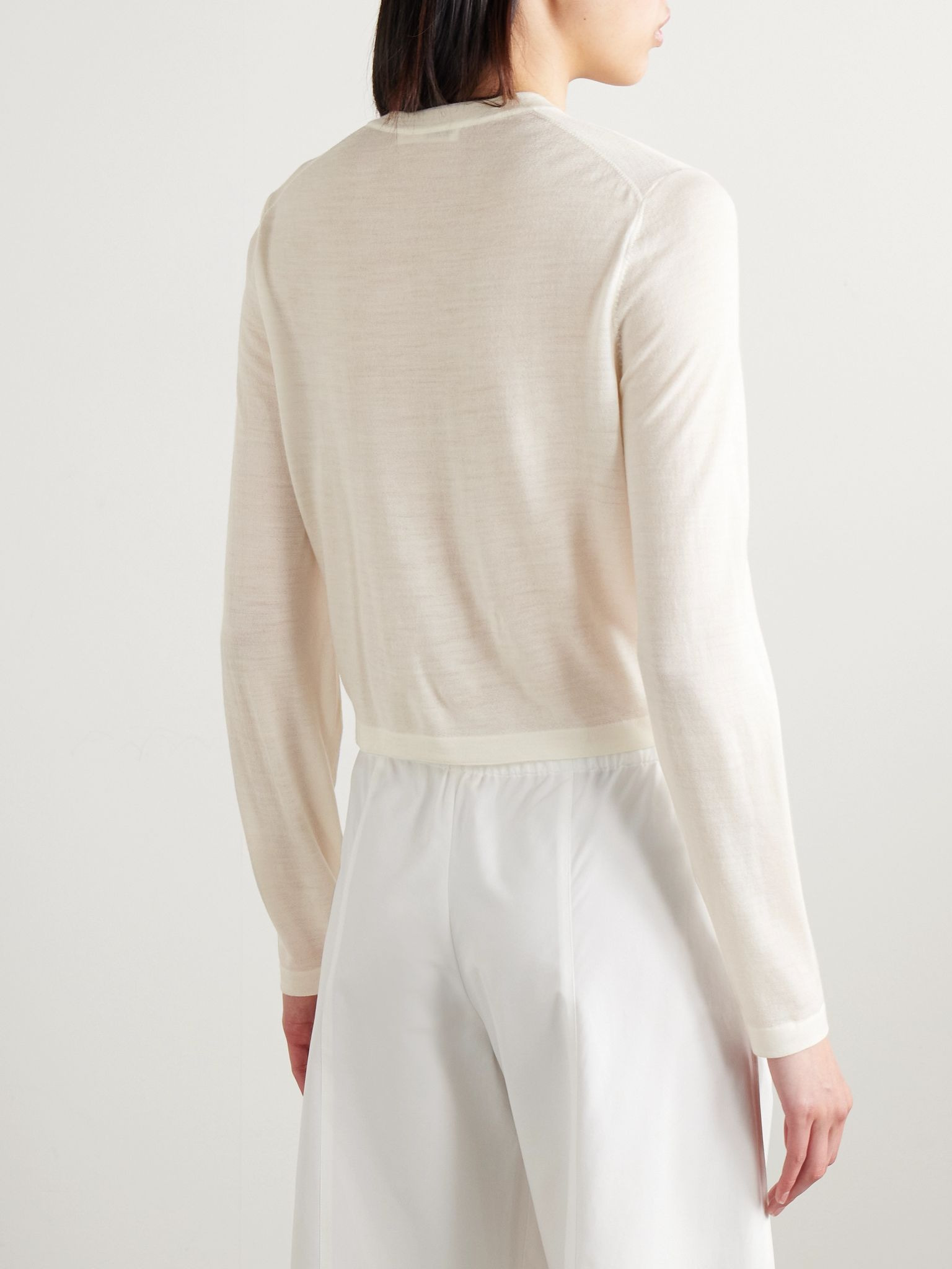 Brieta merino wool cardigan Cream - 3